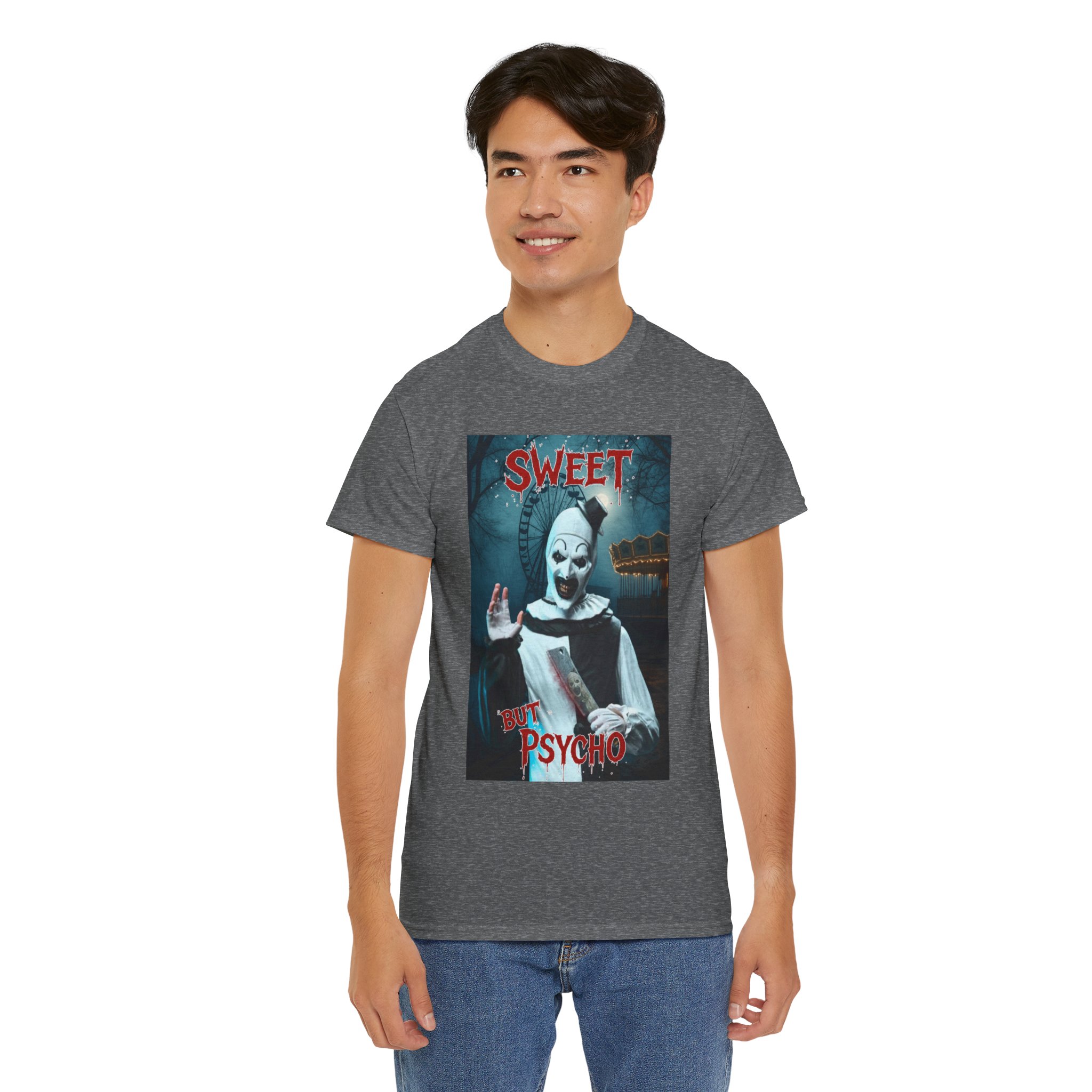Terrifier Art The Clown Sweet But Psycho Horror T-Shirt - Image 38