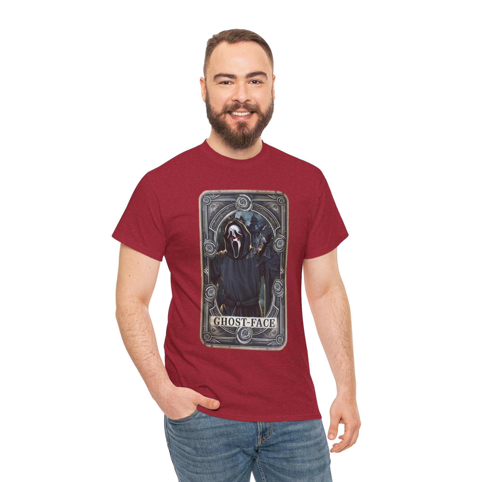Tarot Horror Tee — Ghostface Scream Tarot Card Graphic Shirt - Image 120