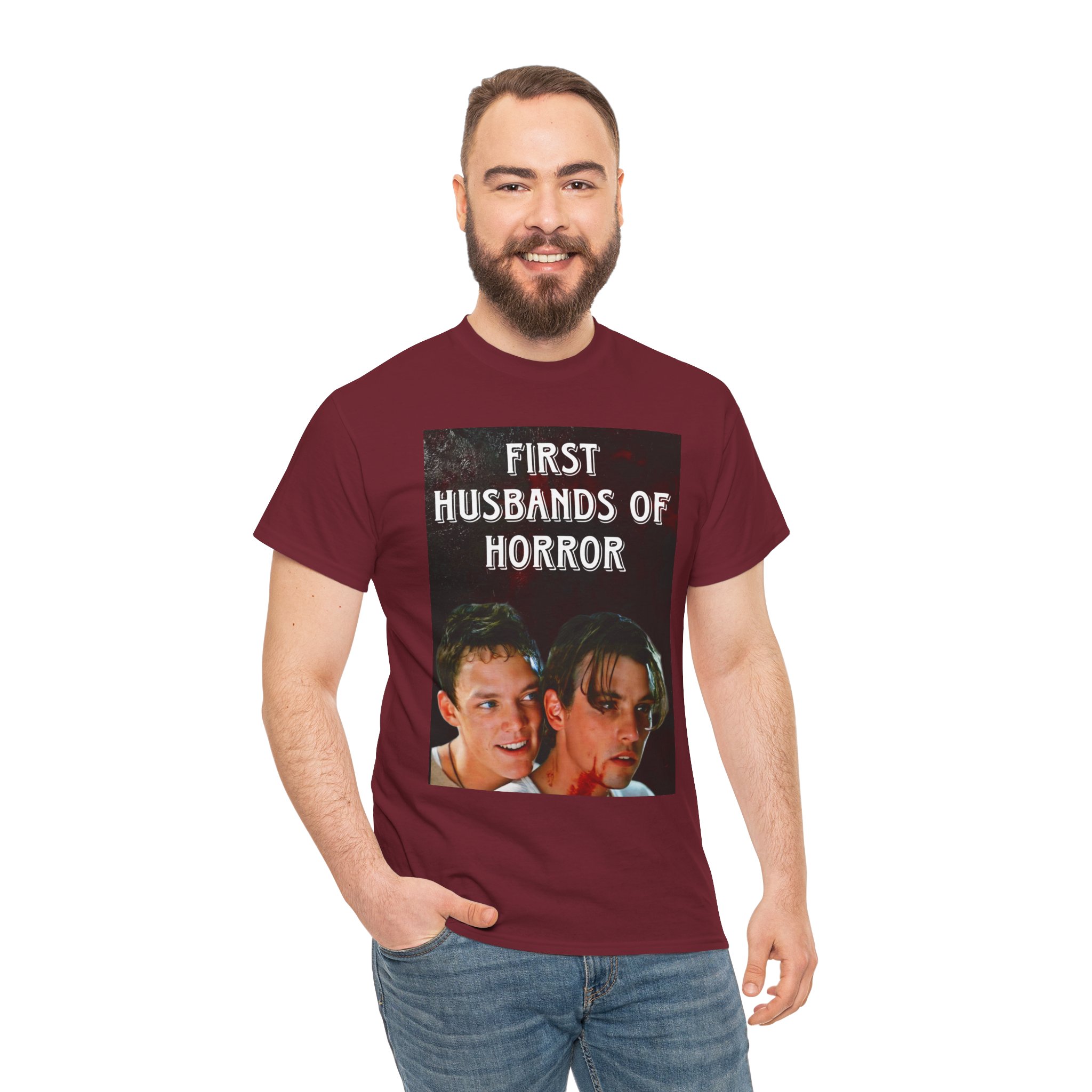 First Husbands of Horror — Scream 1996 Stu Macher & Billy Loomis Tee - Image 127