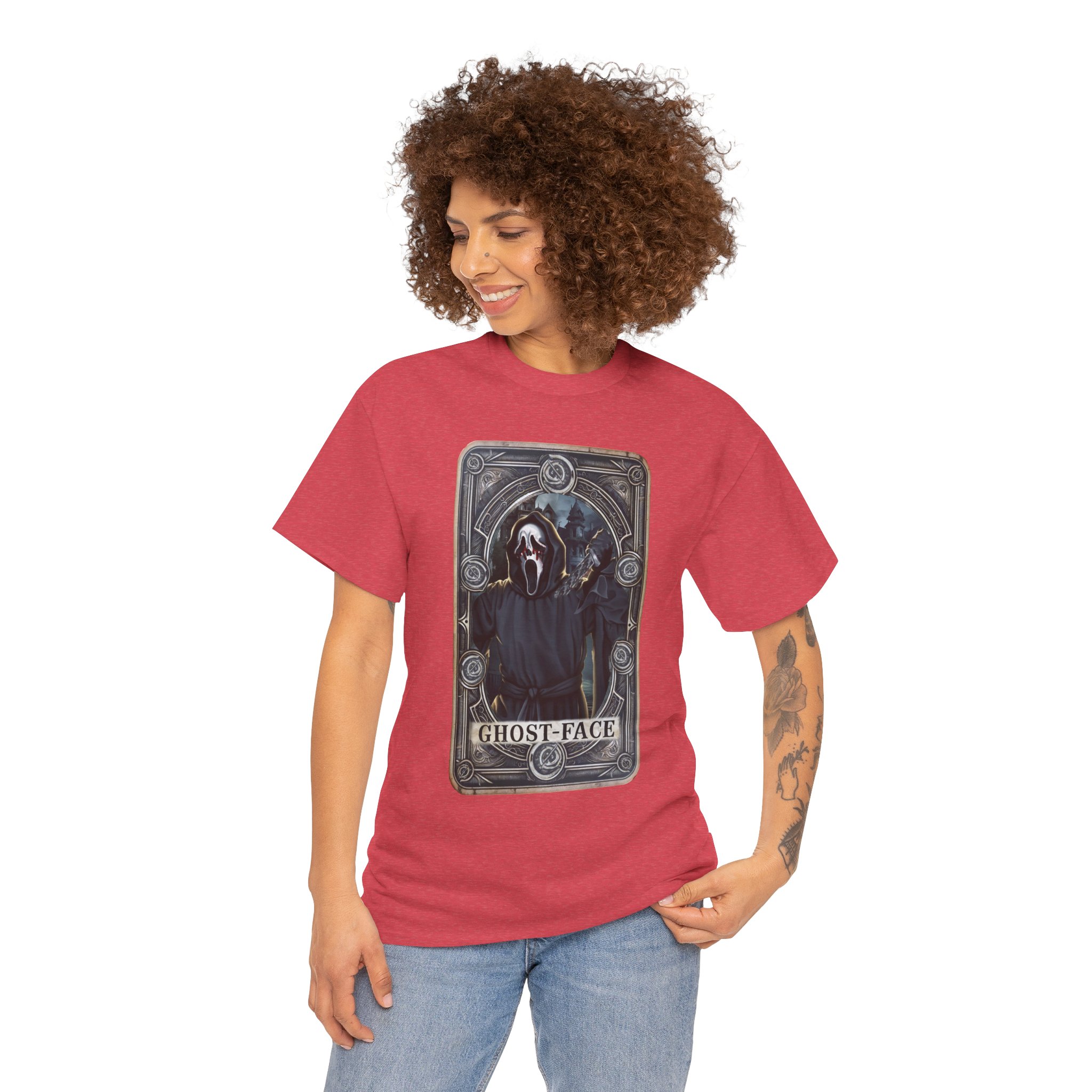 Tarot Horror Tee — Ghostface Scream Tarot Card Graphic Shirt - Image 107