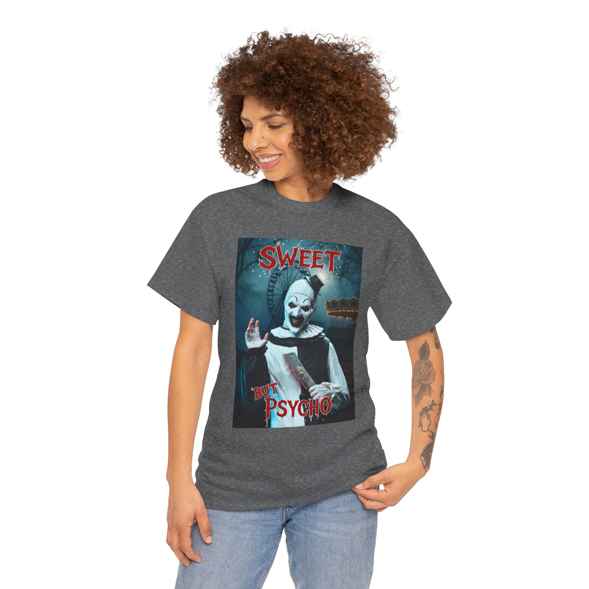 Terrifier Art The Clown Sweet But Psycho Horror T-Shirt - Image 31