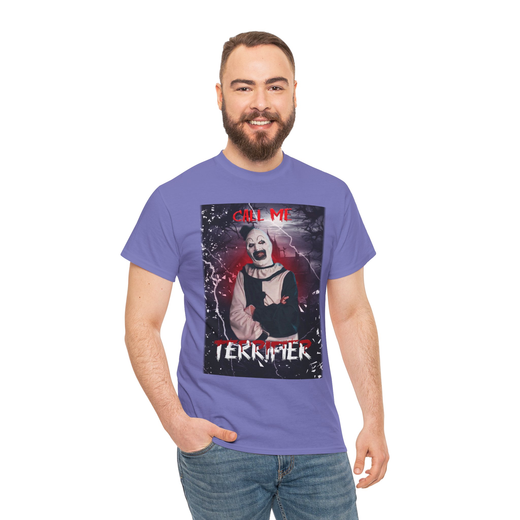 Terrifier Art The Clown Horror T-Shirt — Call Me Terrifier Fan Tee - Image 85