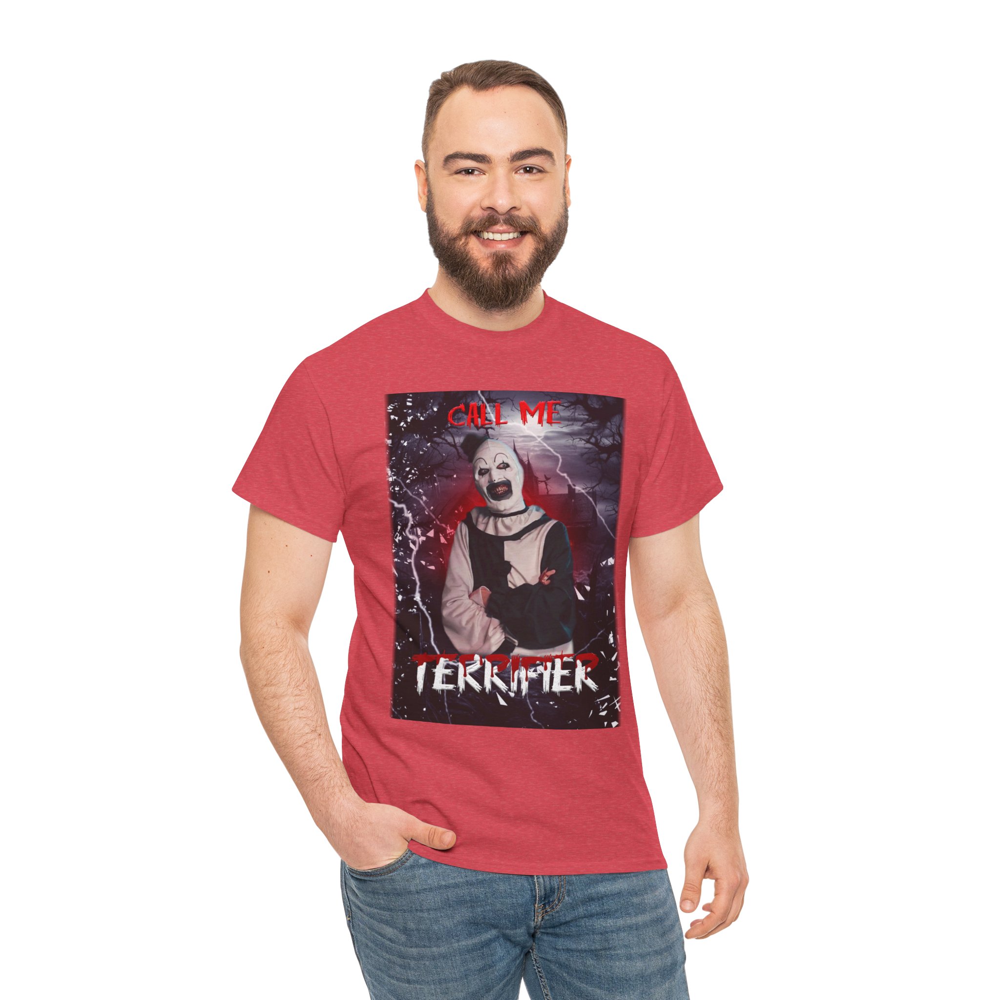 Terrifier Art The Clown Horror T-Shirt — Call Me Terrifier Fan Tee - Image 124