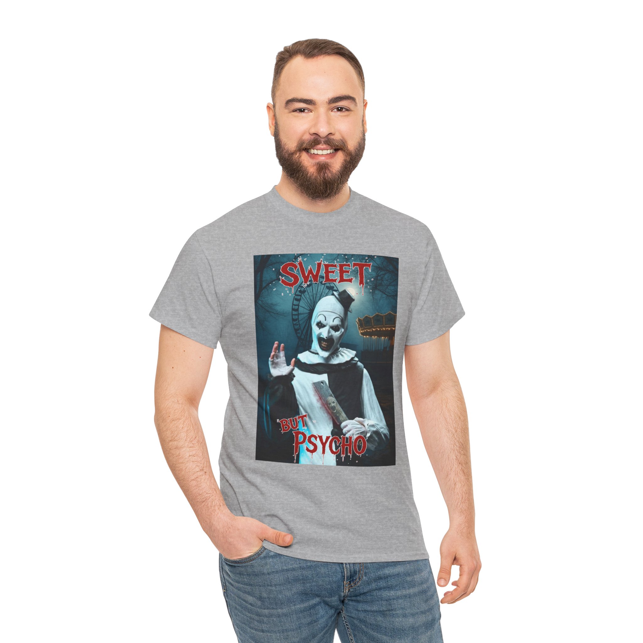 Terrifier Art The Clown Sweet But Psycho Horror T-Shirt - Image 20