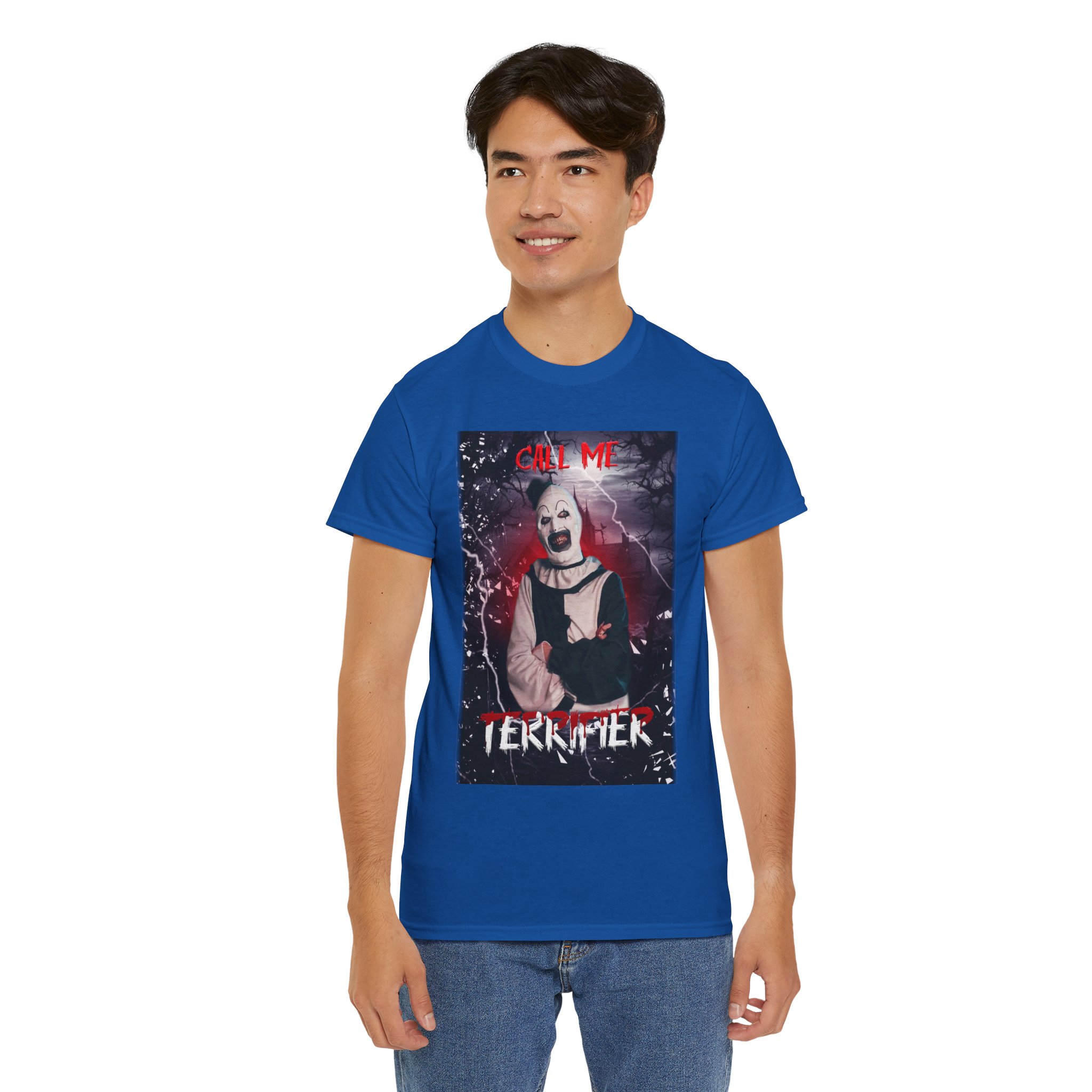 Terrifier Art The Clown Horror T-Shirt — Call Me Terrifier Fan Tee - Image 77