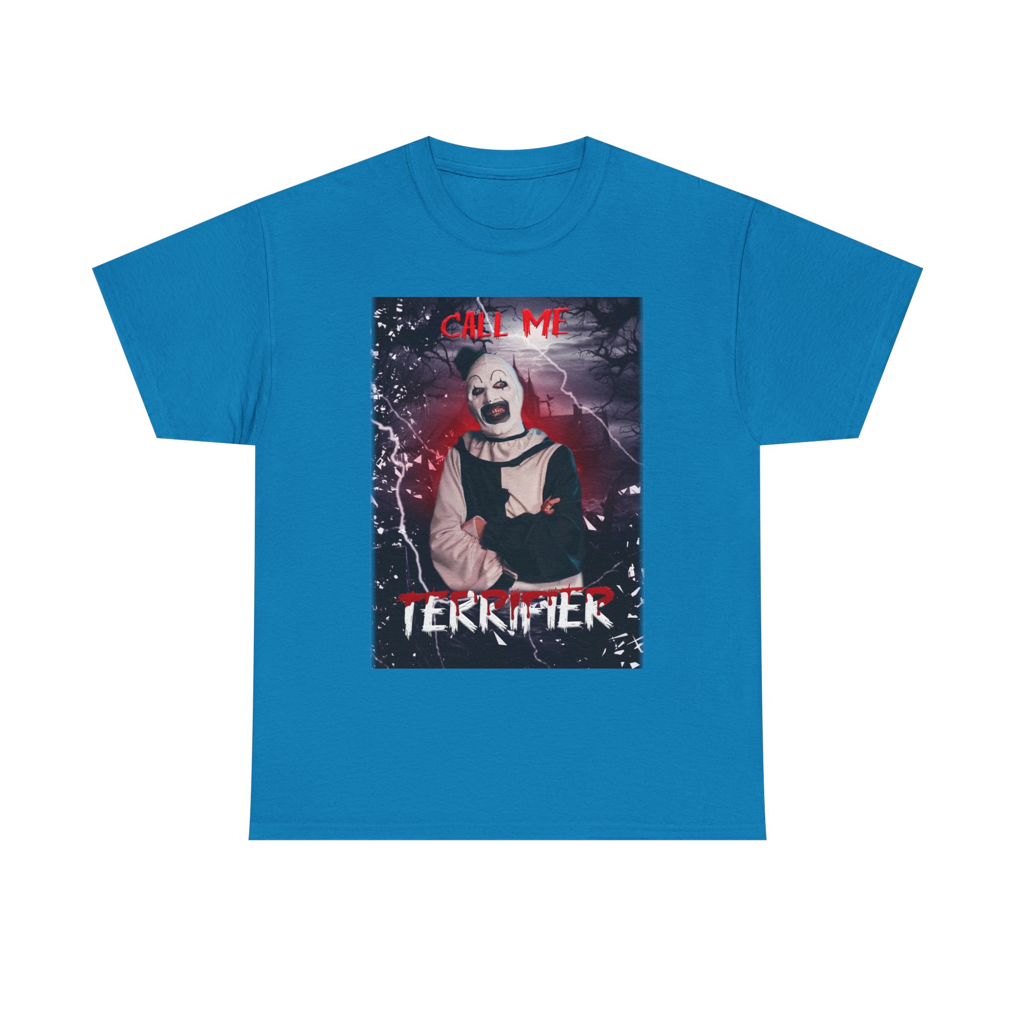 Terrifier Art The Clown Horror T-Shirt — Call Me Terrifier Fan Tee - Image 40