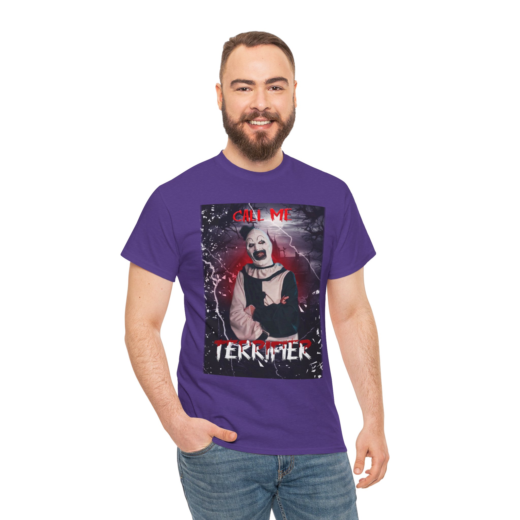 Terrifier Art The Clown Horror T-Shirt — Call Me Terrifier Fan Tee - Image 111