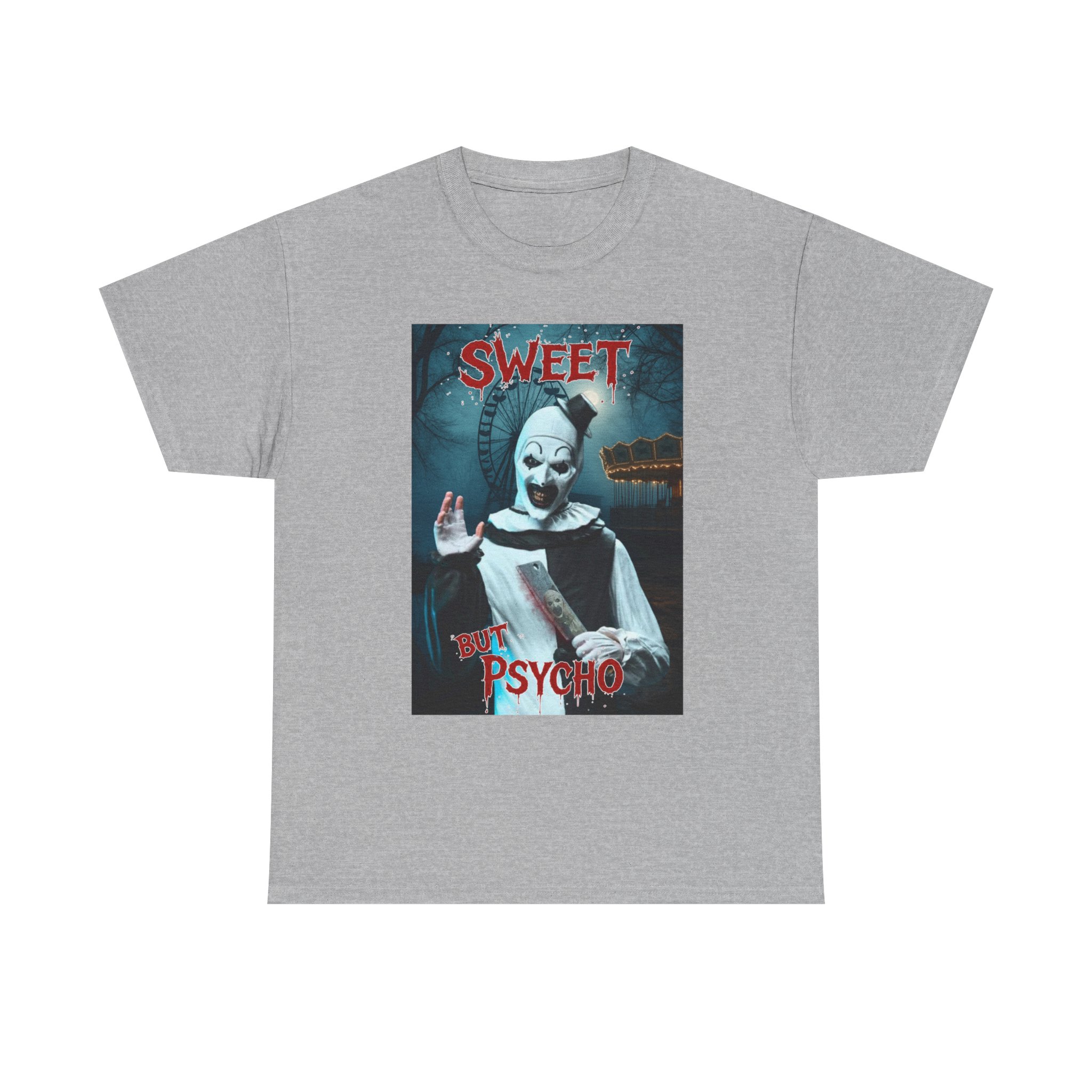 Terrifier Art The Clown Sweet But Psycho Horror T-Shirt - Image 14