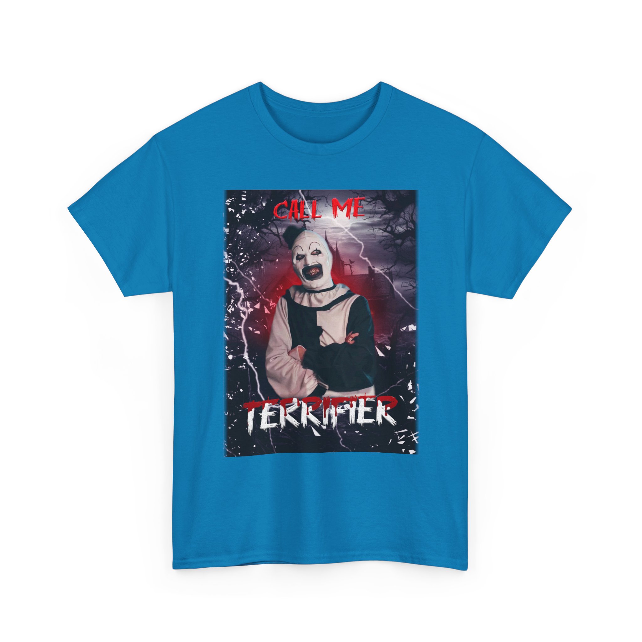 Terrifier Art The Clown Horror T-Shirt — Call Me Terrifier Fan Tee - Image 42