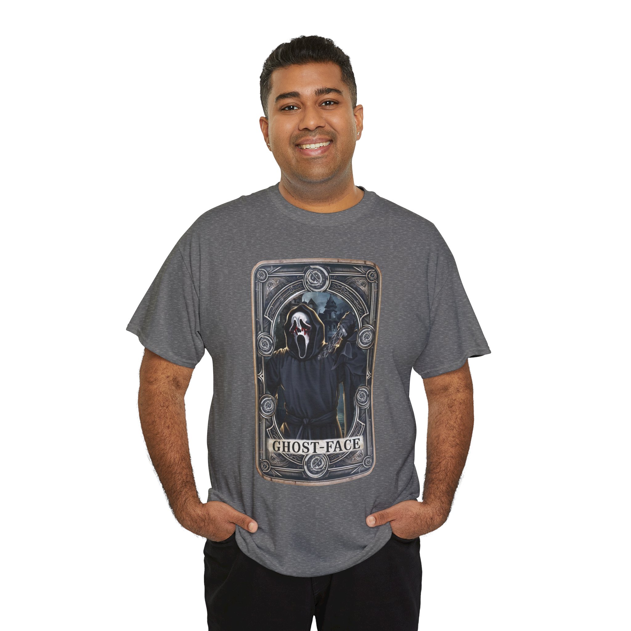Tarot Horror Tee — Ghostface Scream Tarot Card Graphic Shirt - Image 84