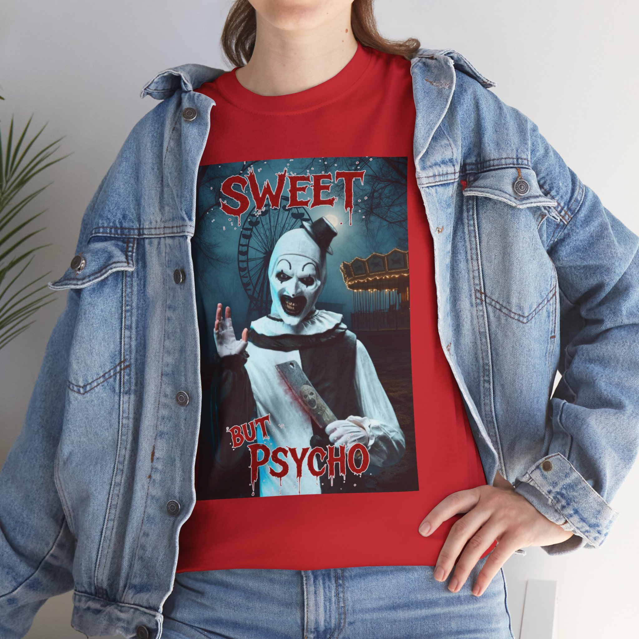 Terrifier Art The Clown Sweet But Psycho Horror T-Shirt - Image 156
