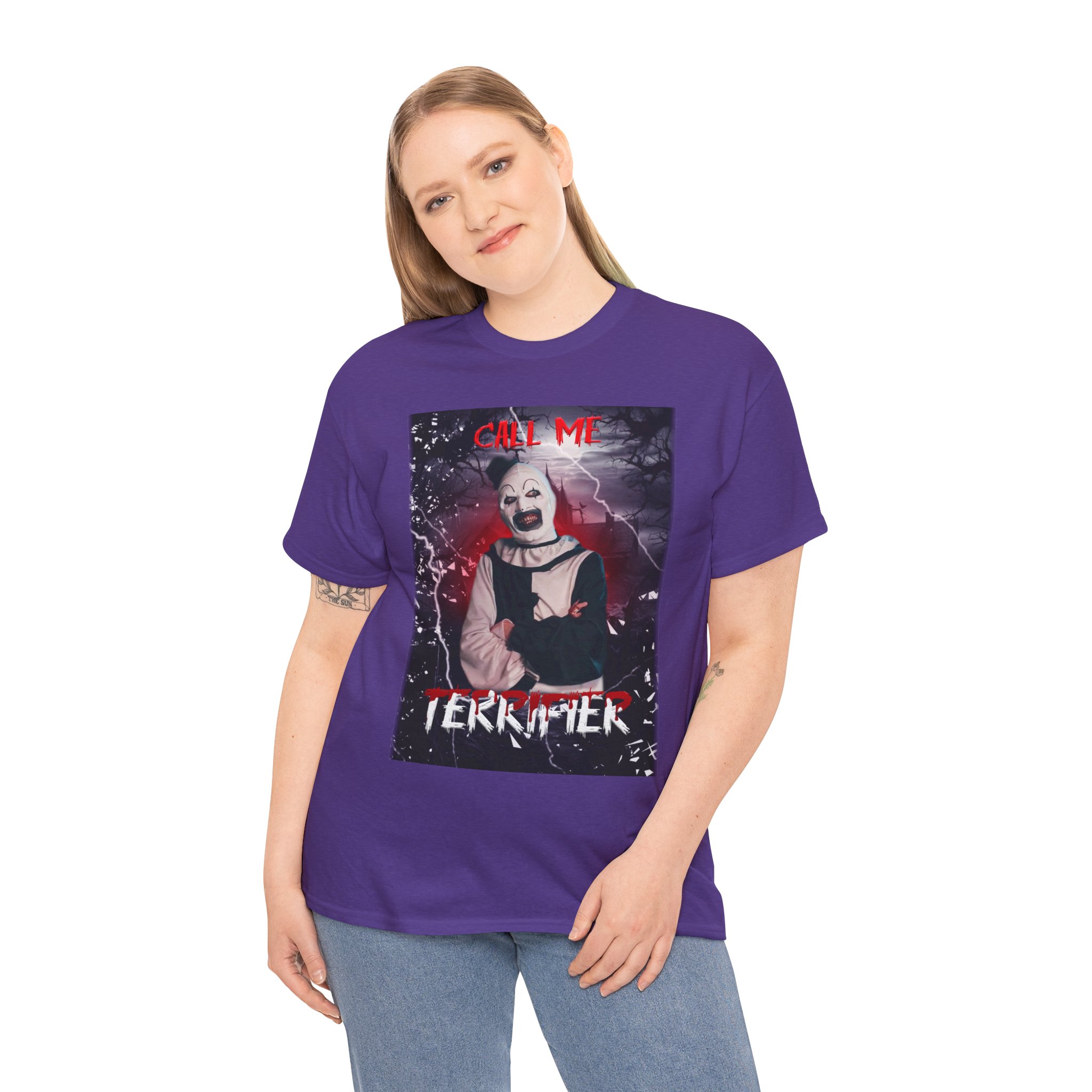 Terrifier Art The Clown Horror T-Shirt — Call Me Terrifier Fan Tee - Image 110