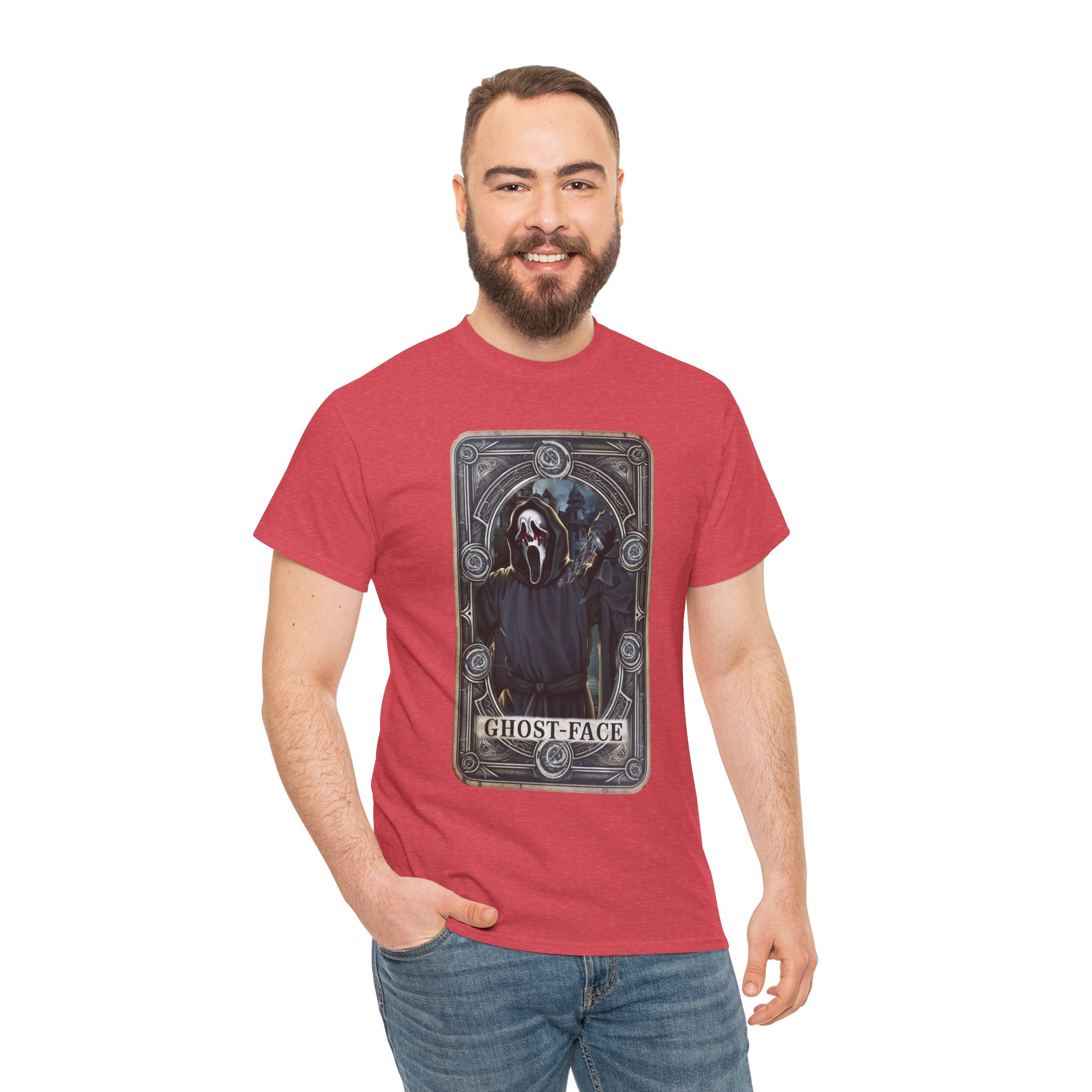 Tarot Horror Tee — Ghostface Scream Tarot Card Graphic Shirt - Image 109