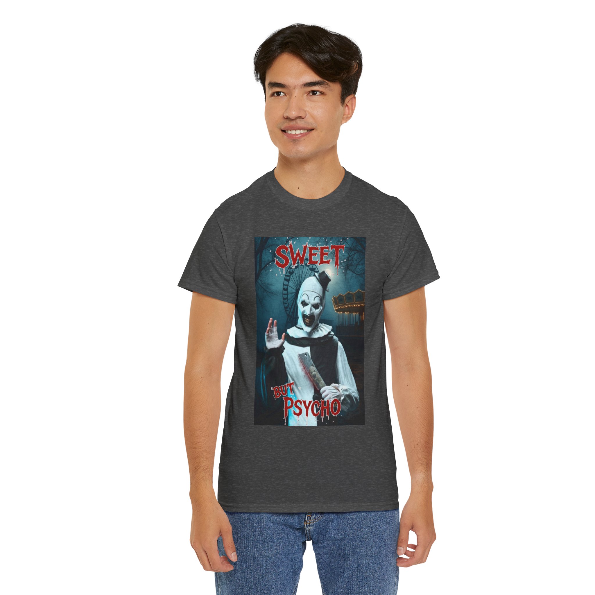 Terrifier Art The Clown Sweet But Psycho Horror T-Shirt - Image 64