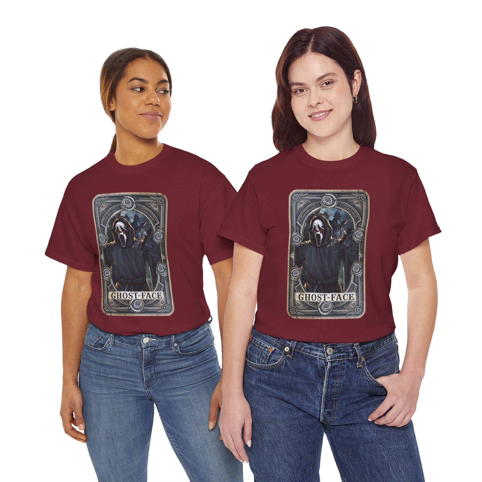 Tarot Horror Tee — Ghostface Scream Tarot Card Graphic Shirt - Image 137