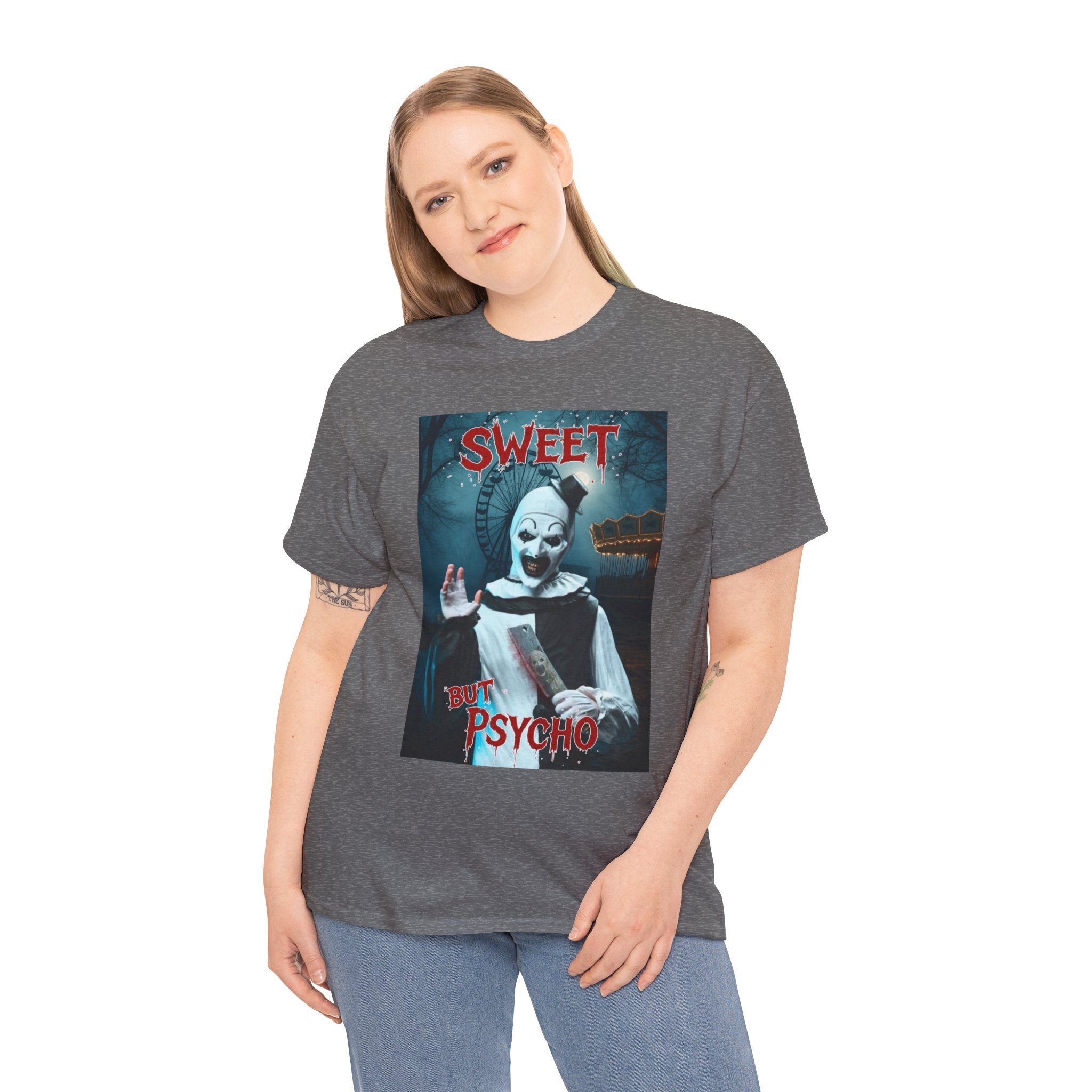 Terrifier Art The Clown Sweet But Psycho Horror T-Shirt - Image 84