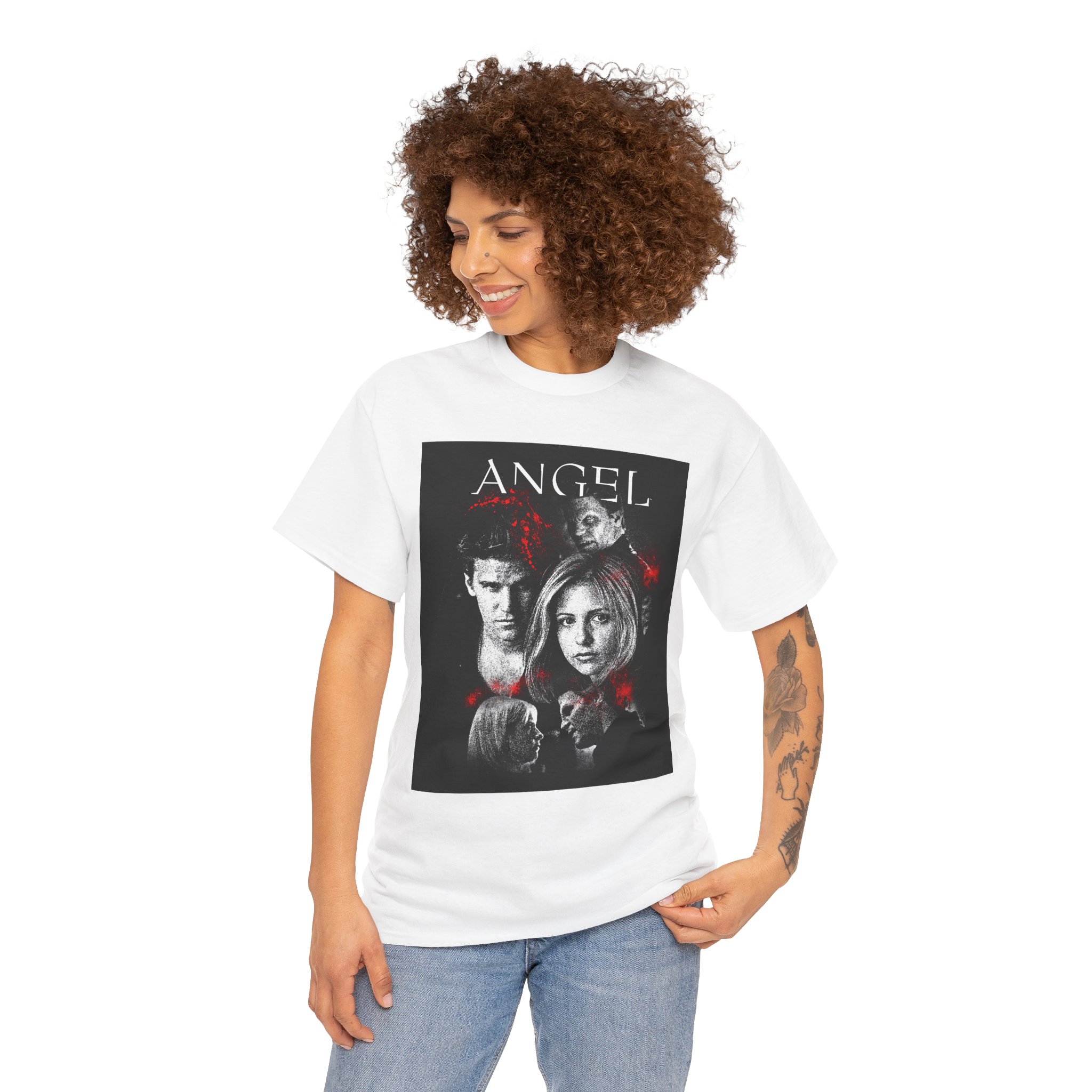 Angel TV Series Poster Tee – Buffy/Angel Fan Graphic T-Shirt - Image 96