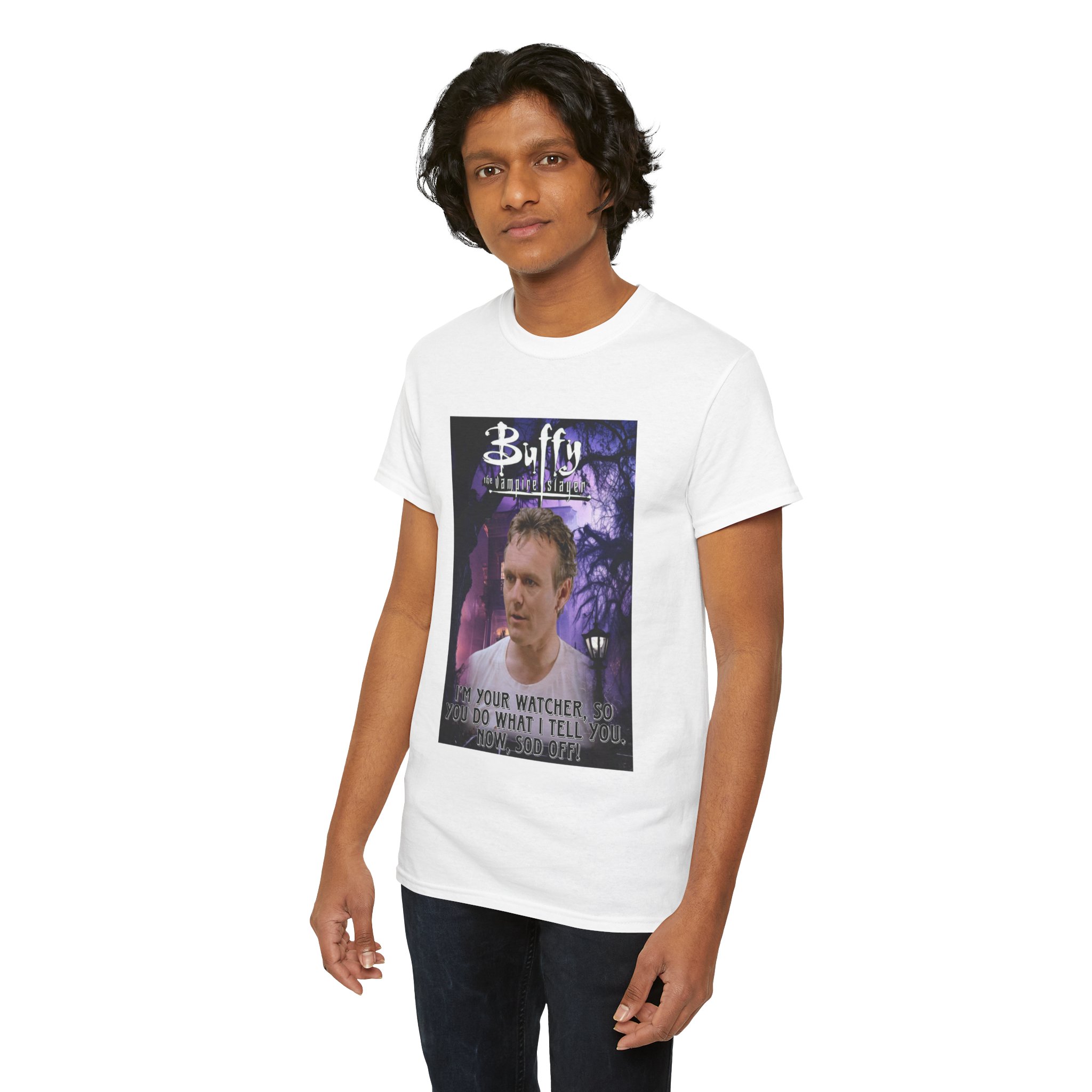 Buffy The Vampire Slayer TV Quote -“I’m Your Watcher” Giles AKA The Ripper Graphic Tee - Image 32