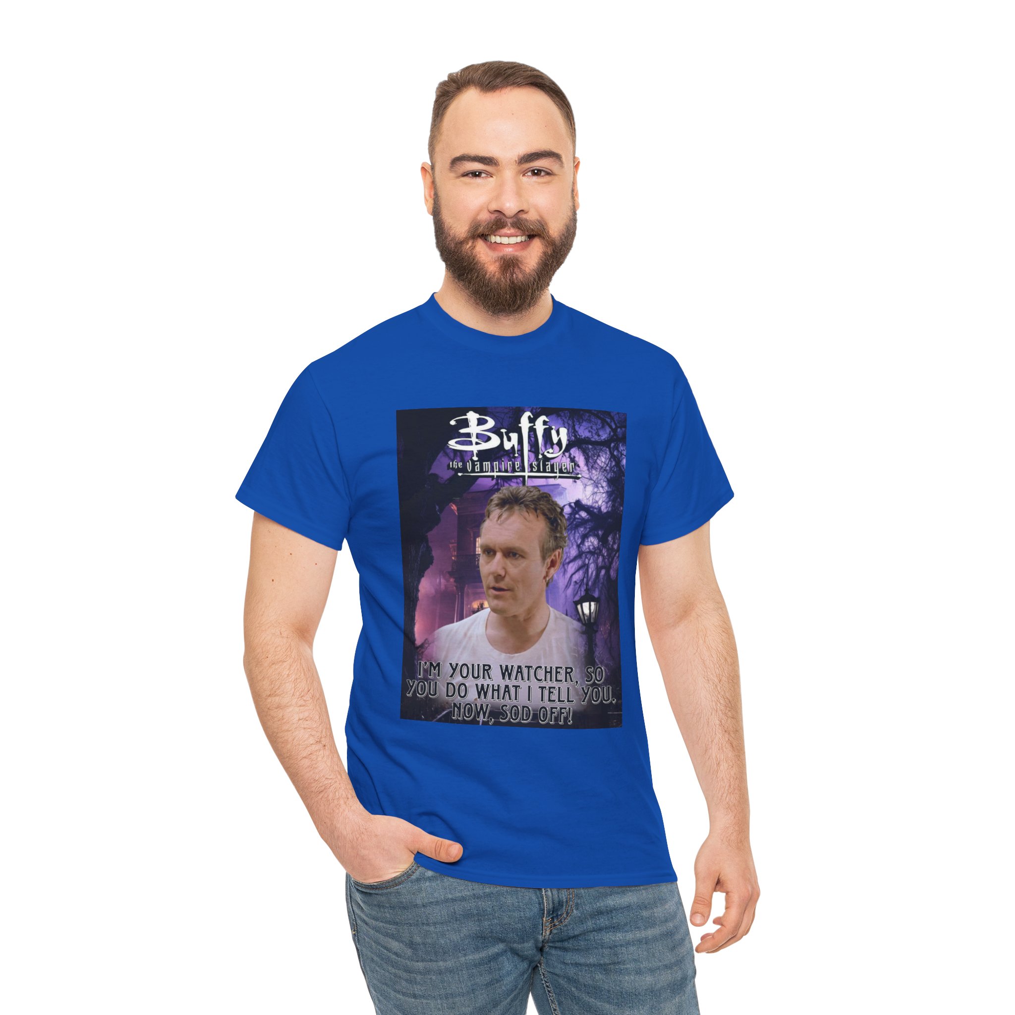 Buffy The Vampire Slayer TV Quote -“I’m Your Watcher” Giles AKA The Ripper Graphic Tee - Image 121