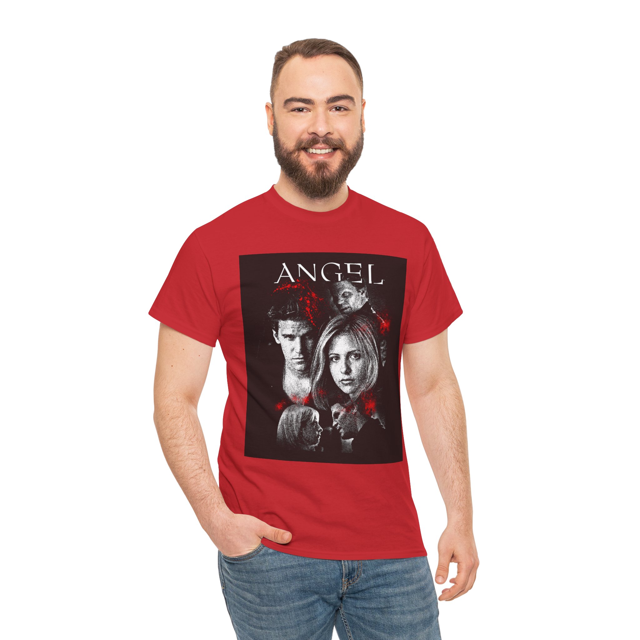 Angel TV Series Poster Tee – Buffy/Angel Fan Graphic T-Shirt - Image 79