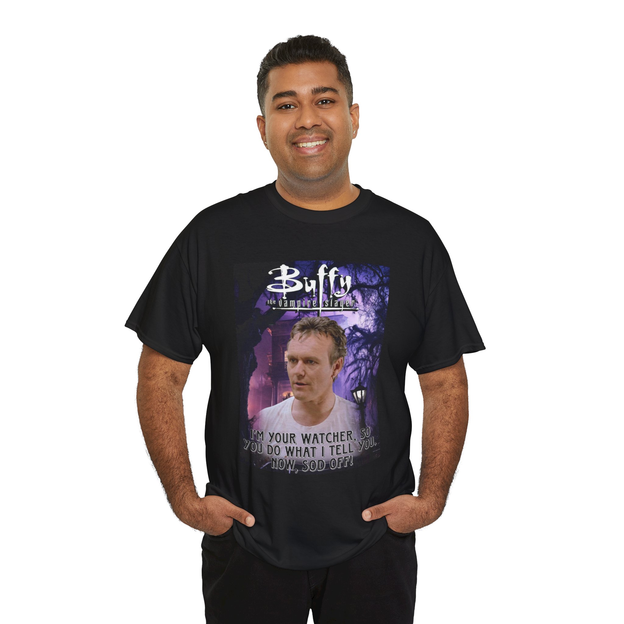 Buffy The Vampire Slayer TV Quote -“I’m Your Watcher” Giles AKA The Ripper Graphic Tee - Image 12