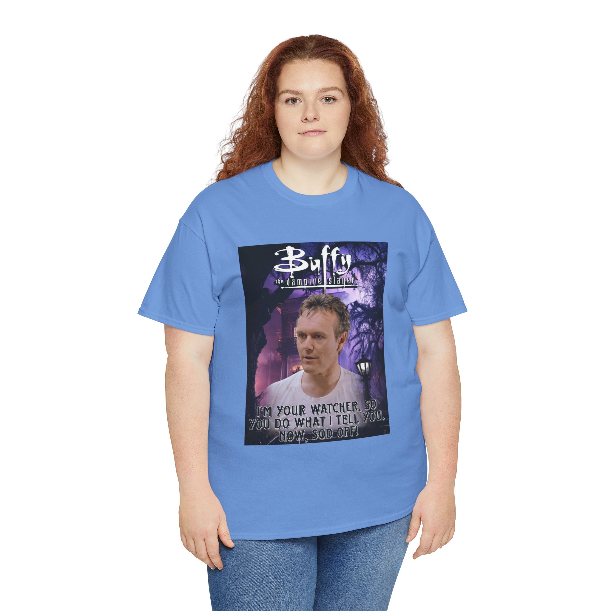 Buffy The Vampire Slayer TV Quote -“I’m Your Watcher” Giles AKA The Ripper Graphic Tee - Image 104