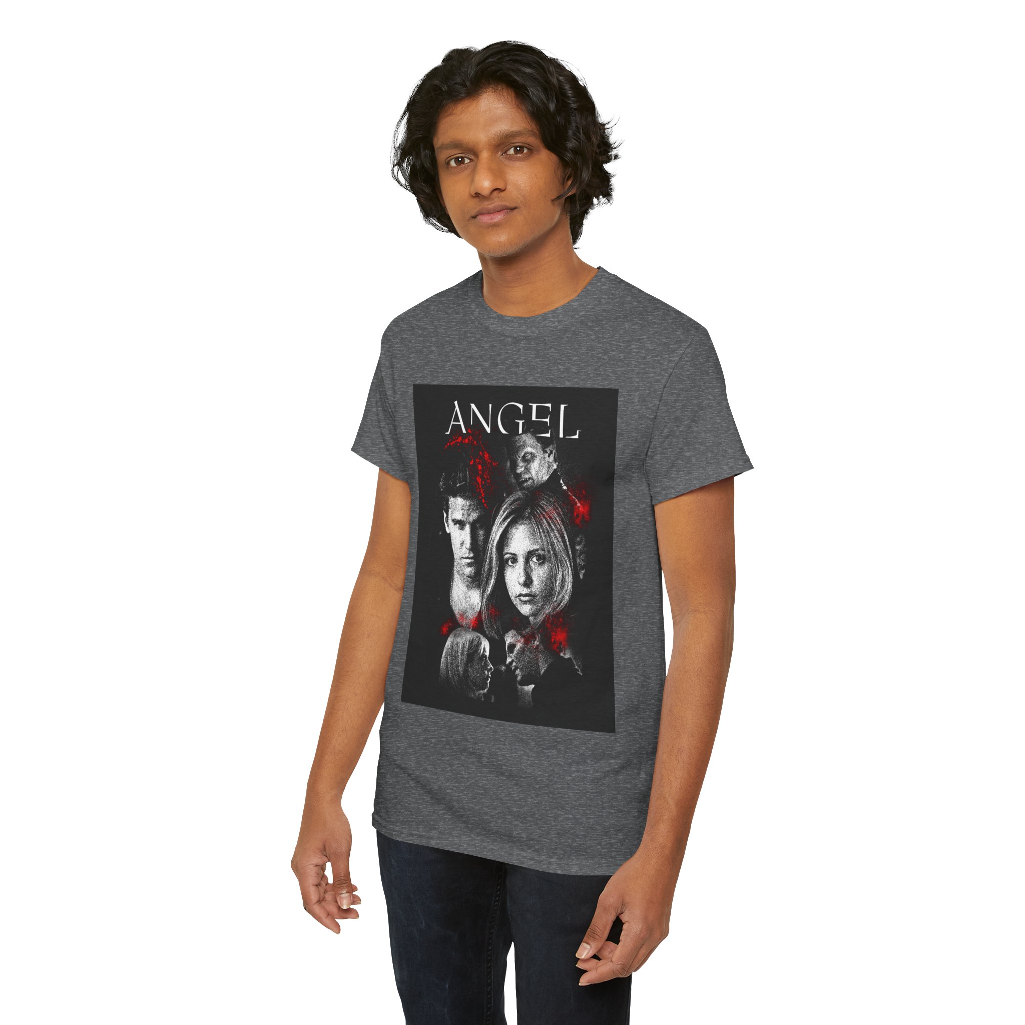 Angel TV Series Poster Tee – Buffy/Angel Fan Graphic T-Shirt - Image 66