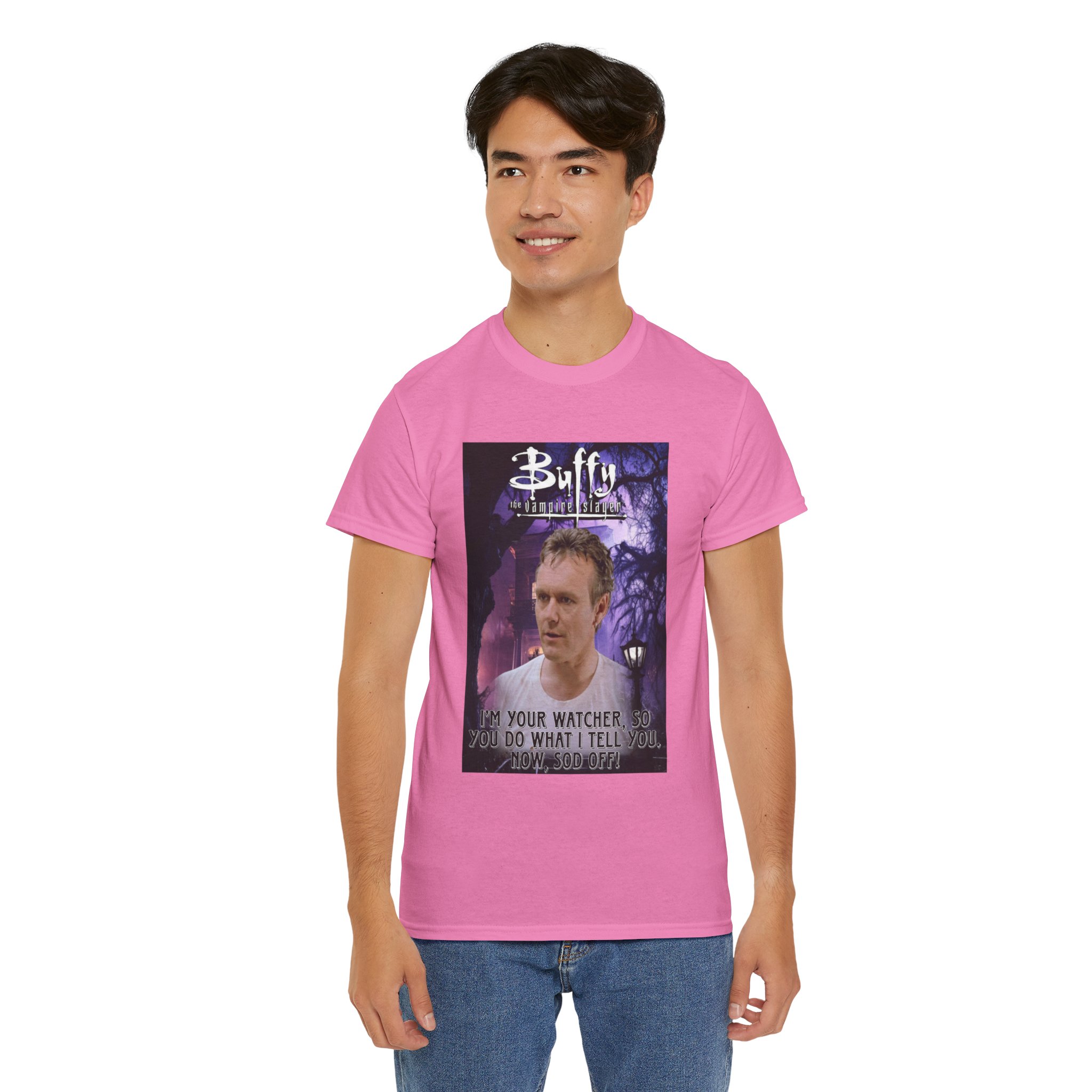 Buffy The Vampire Slayer TV Quote -“I’m Your Watcher” Giles AKA The Ripper Graphic Tee - Image 224