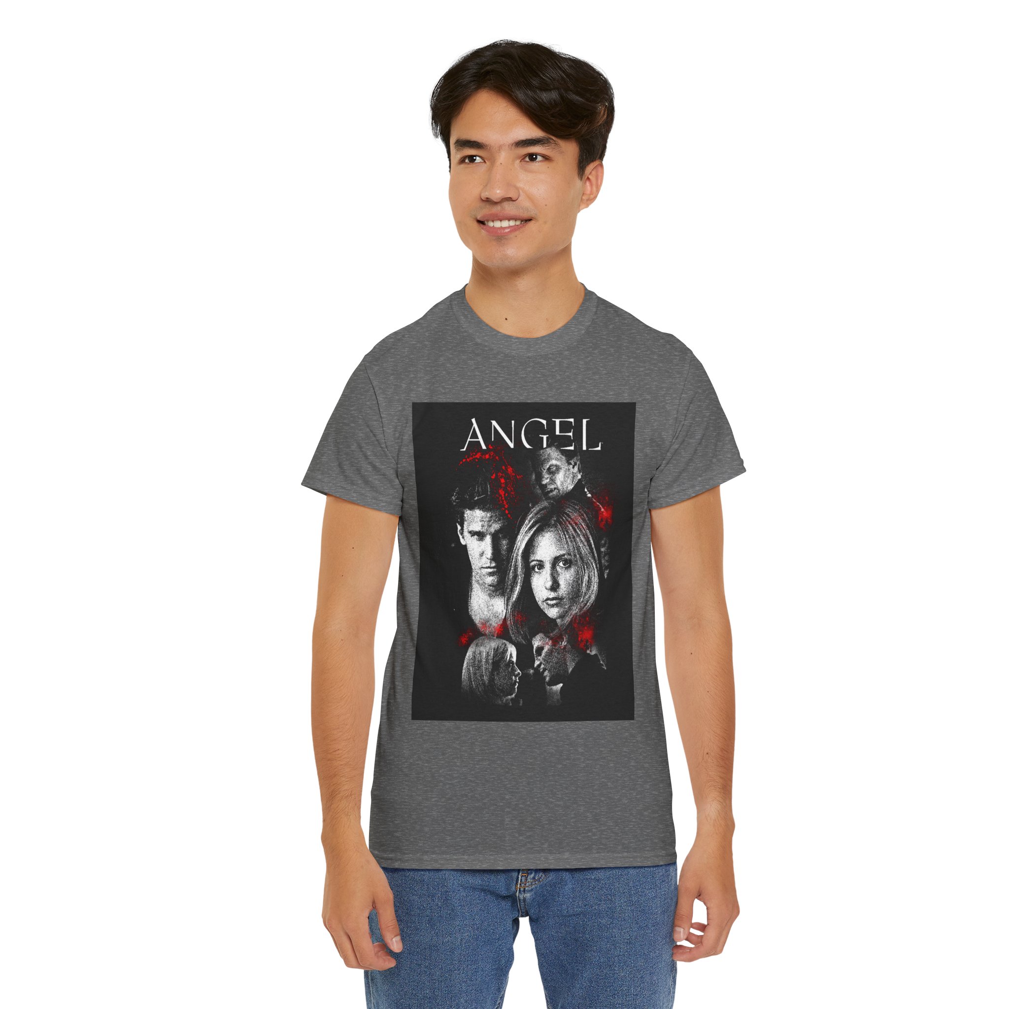 Angel TV Series Poster Tee – Buffy/Angel Fan Graphic T-Shirt - Image 125