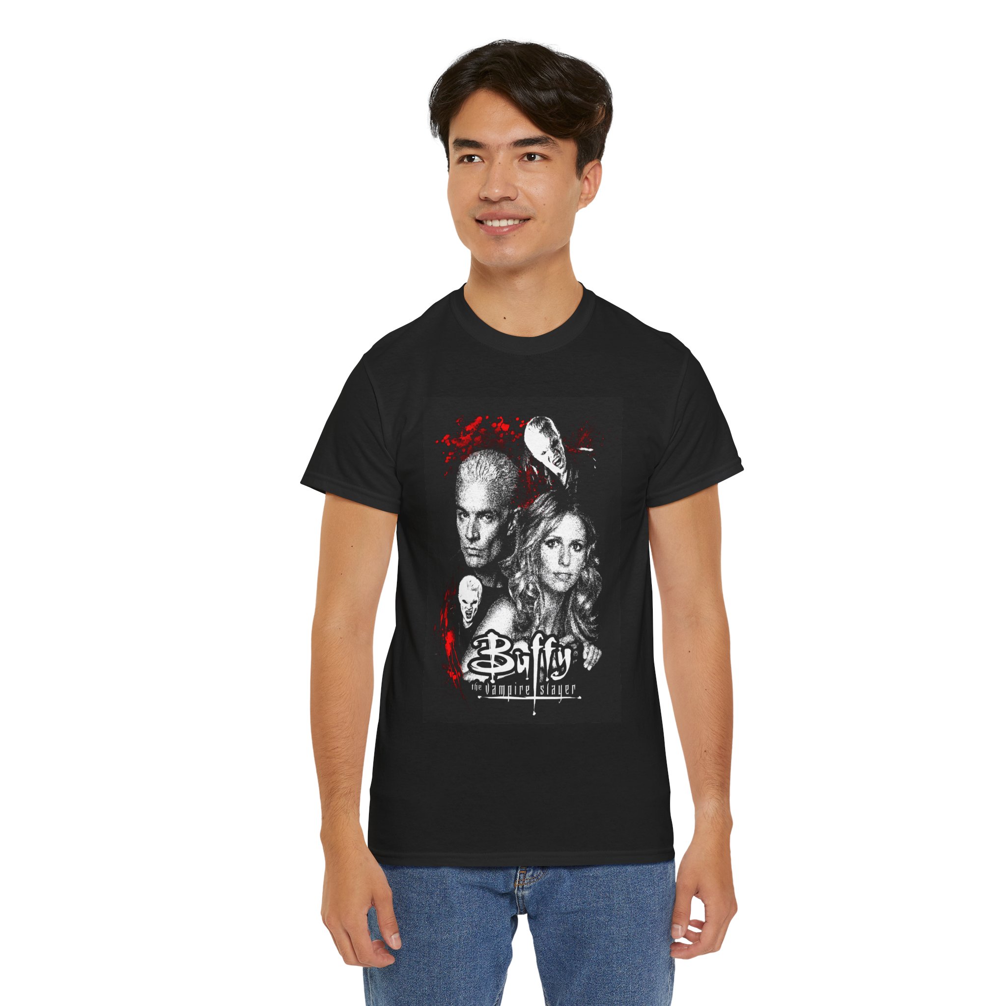 Buffy the Vampire Slayer Tee — Retro Buffy & Spike Graphic T‑Shirt