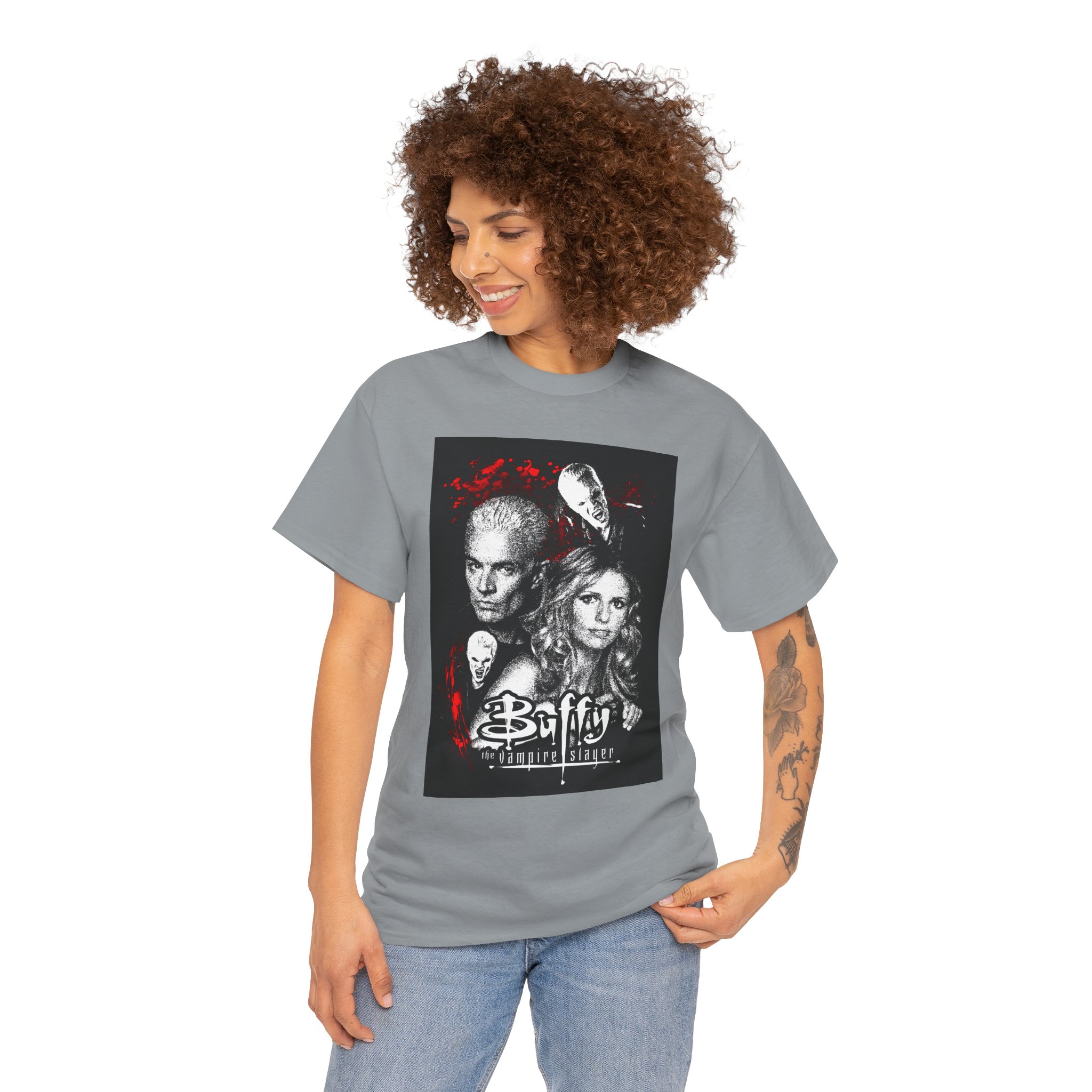 Buffy the Vampire Slayer Tee — Retro Buffy & Spike Graphic T‑Shirt - Image 210