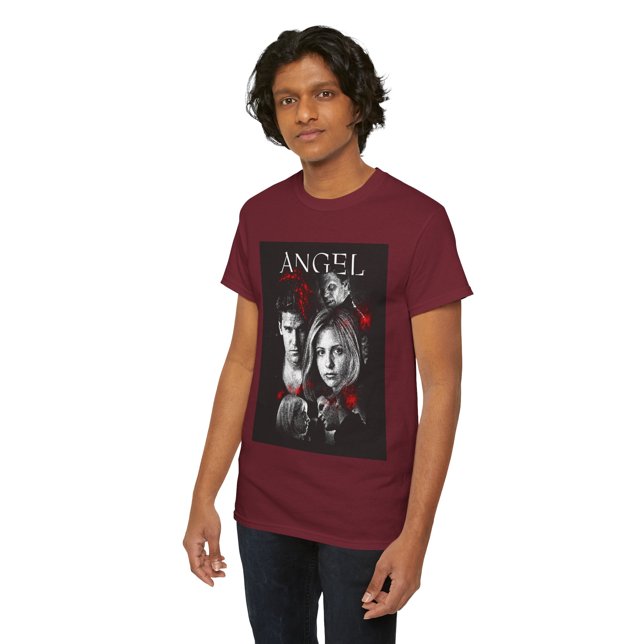 Angel TV Series Poster Tee – Buffy/Angel Fan Graphic T-Shirt - Image 237