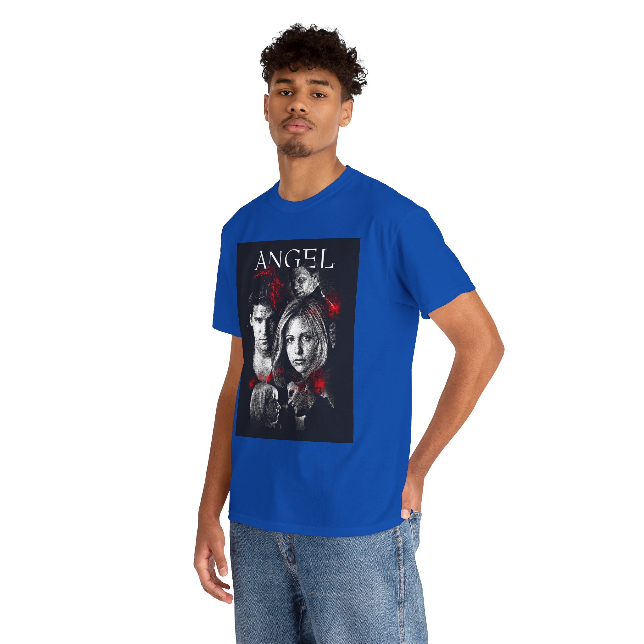 Angel TV Series Poster Tee – Buffy/Angel Fan Graphic T-Shirt - Image 156