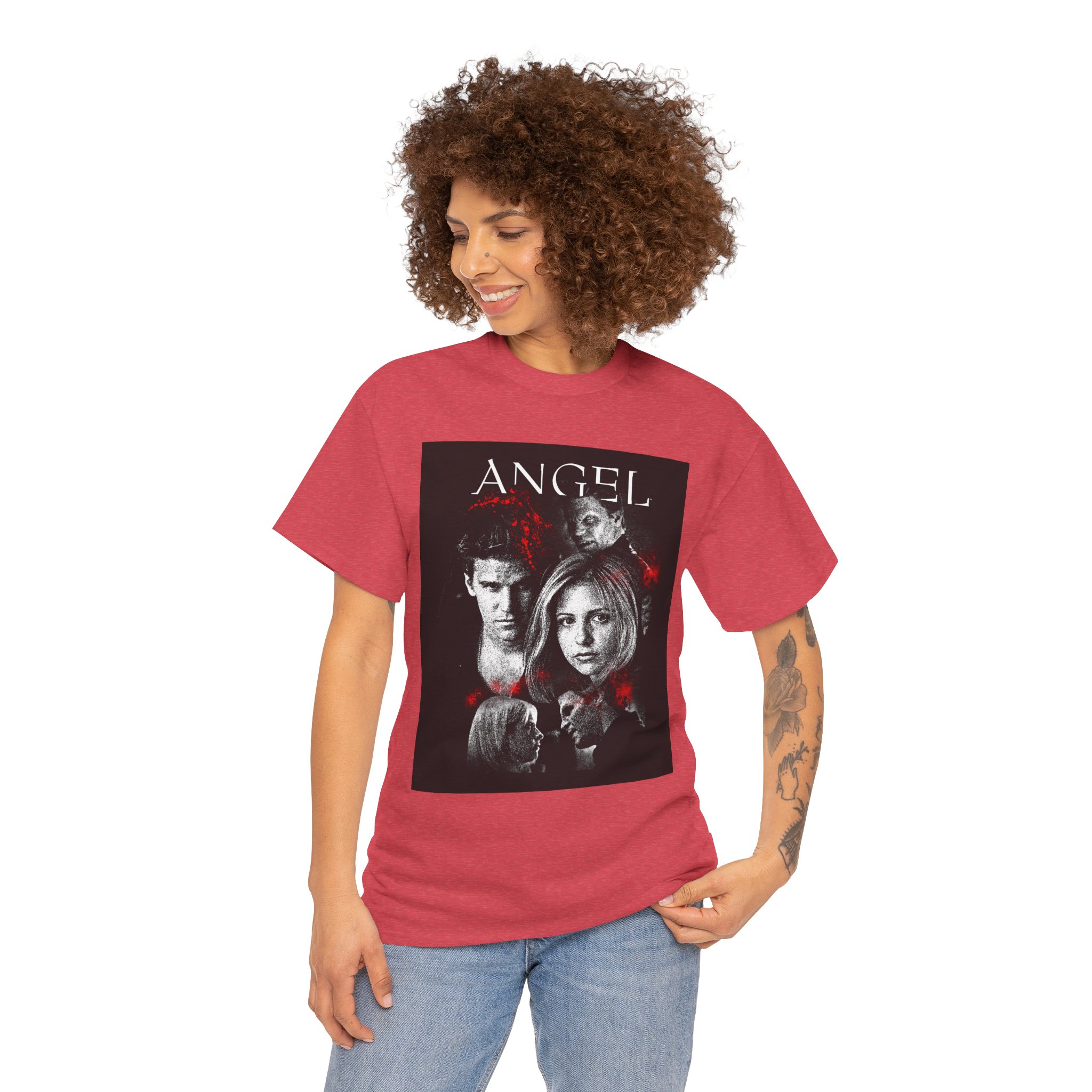 Angel TV Series Poster Tee – Buffy/Angel Fan Graphic T-Shirt - Image 191