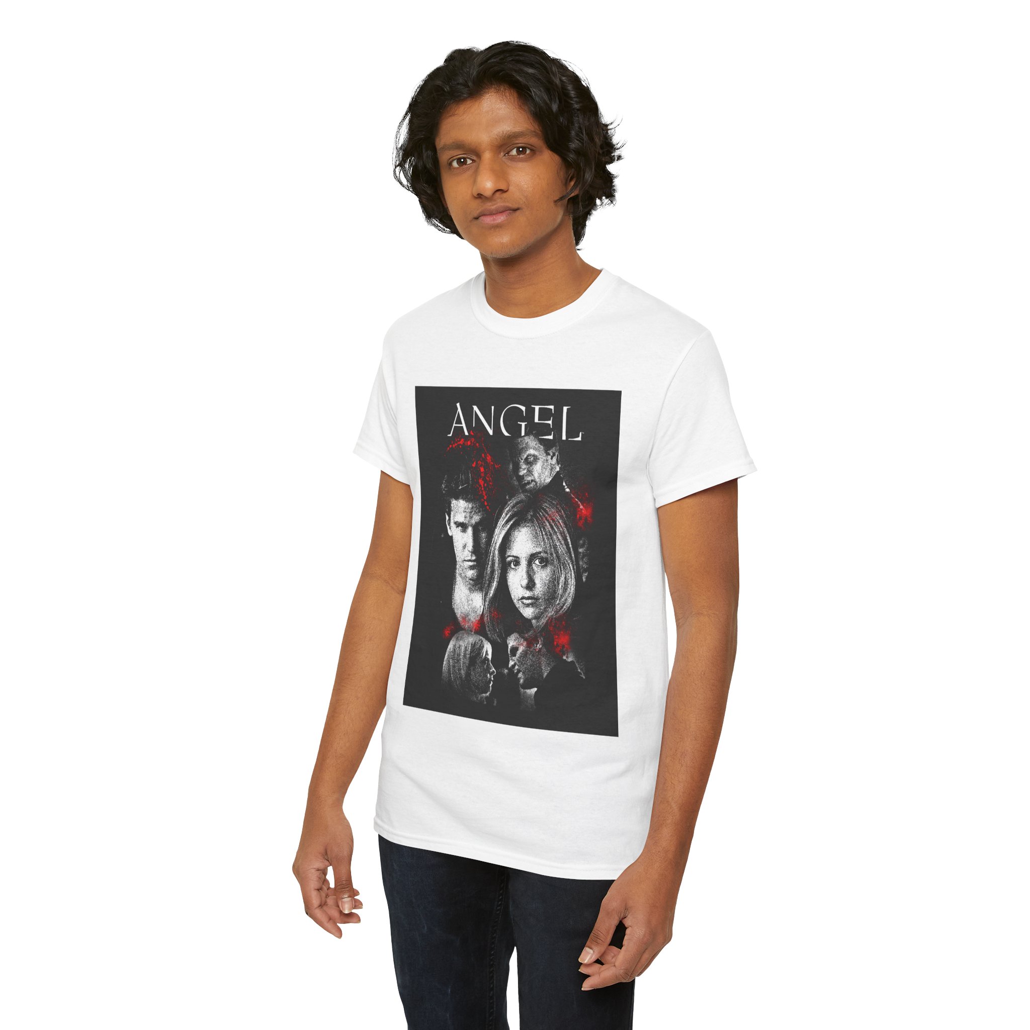 Angel TV Series Poster Tee – Buffy/Angel Fan Graphic T-Shirt - Image 104