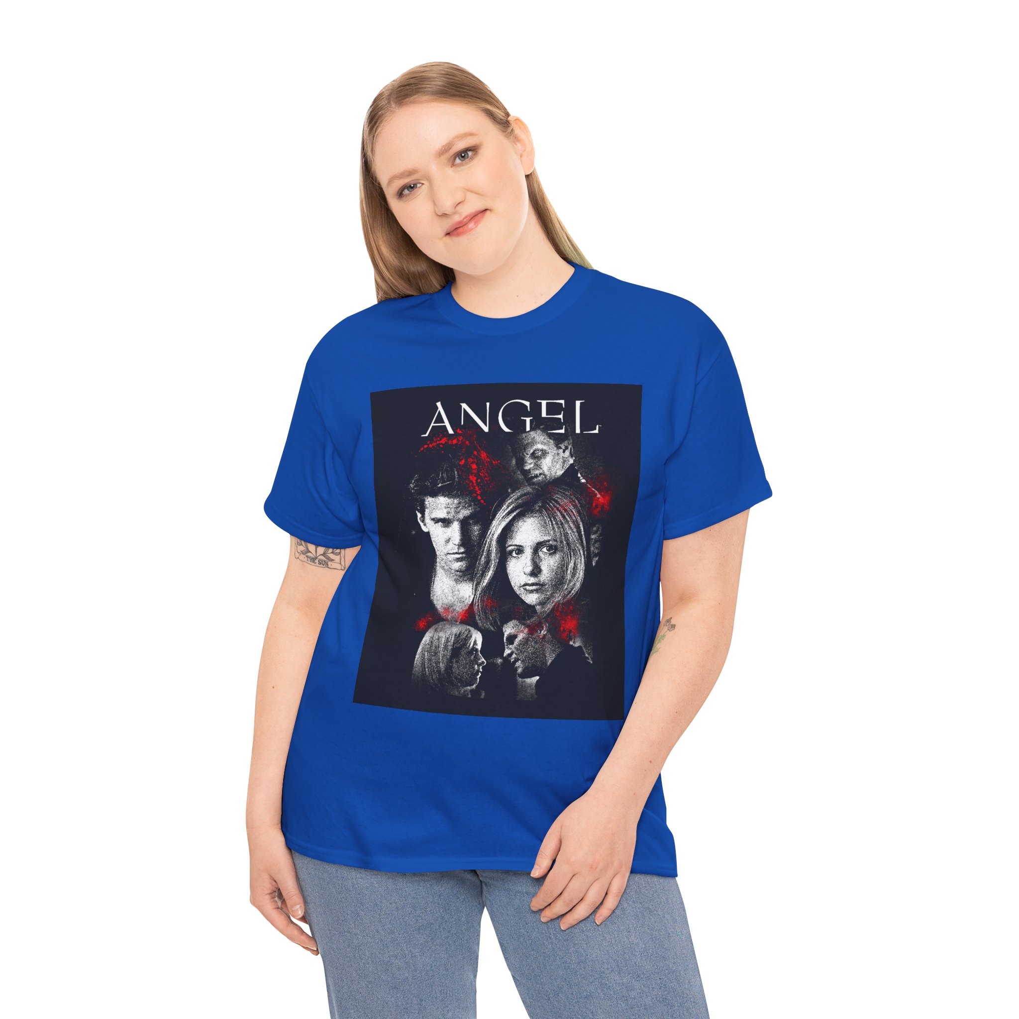 Angel TV Series Poster Tee – Buffy/Angel Fan Graphic T-Shirt - Image 154