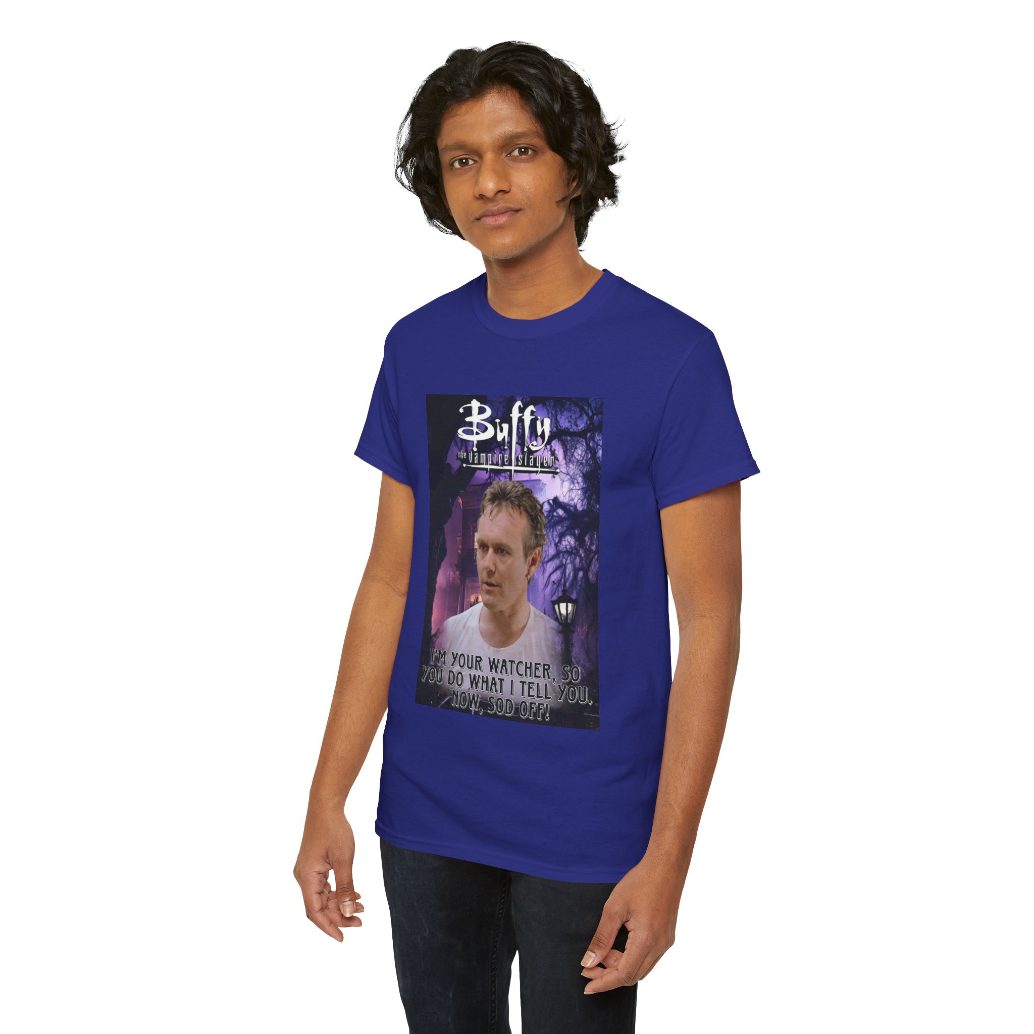 Buffy The Vampire Slayer TV Quote -“I’m Your Watcher” Giles AKA The Ripper Graphic Tee - Image 203