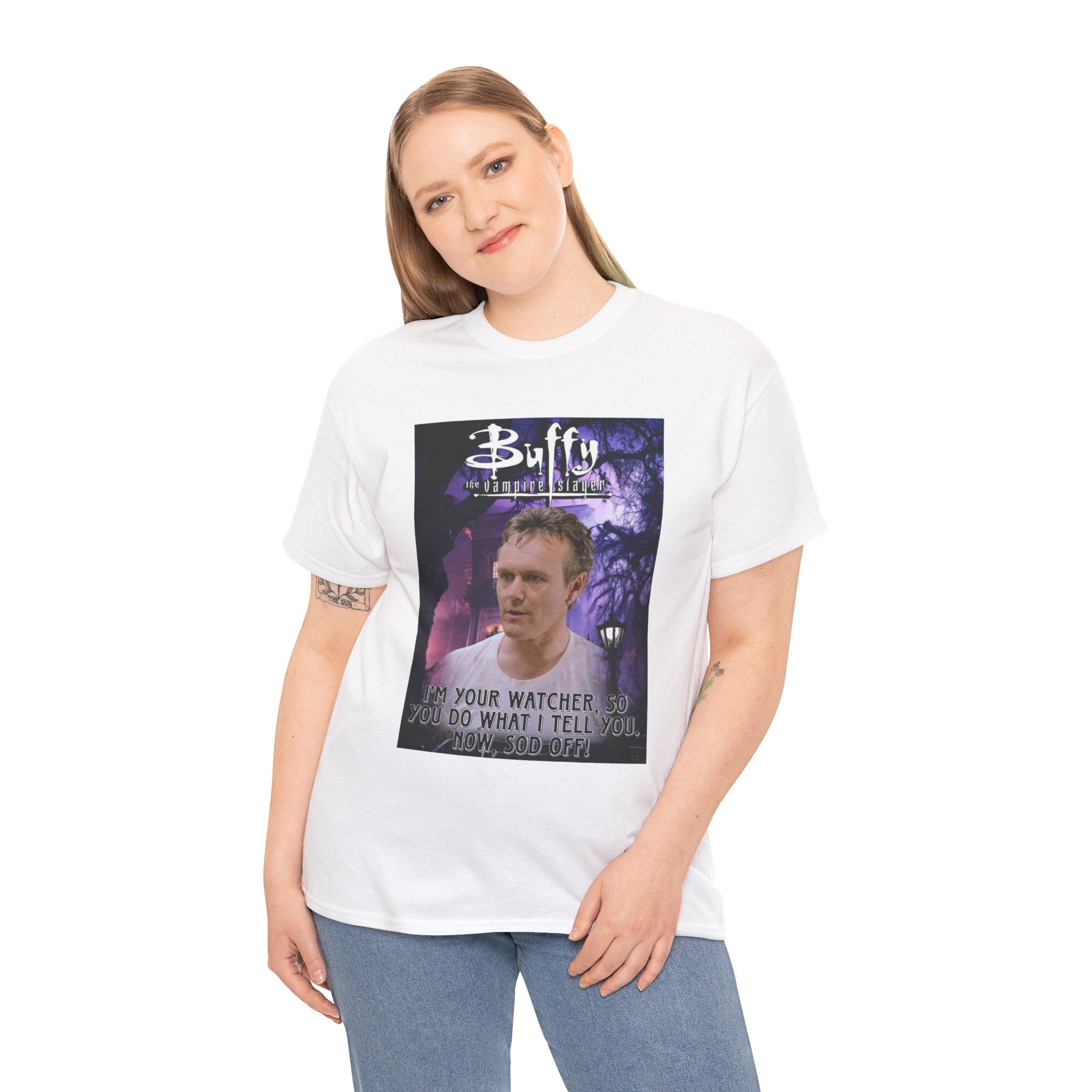Buffy The Vampire Slayer TV Quote -“I’m Your Watcher” Giles AKA The Ripper Graphic Tee - Image 25