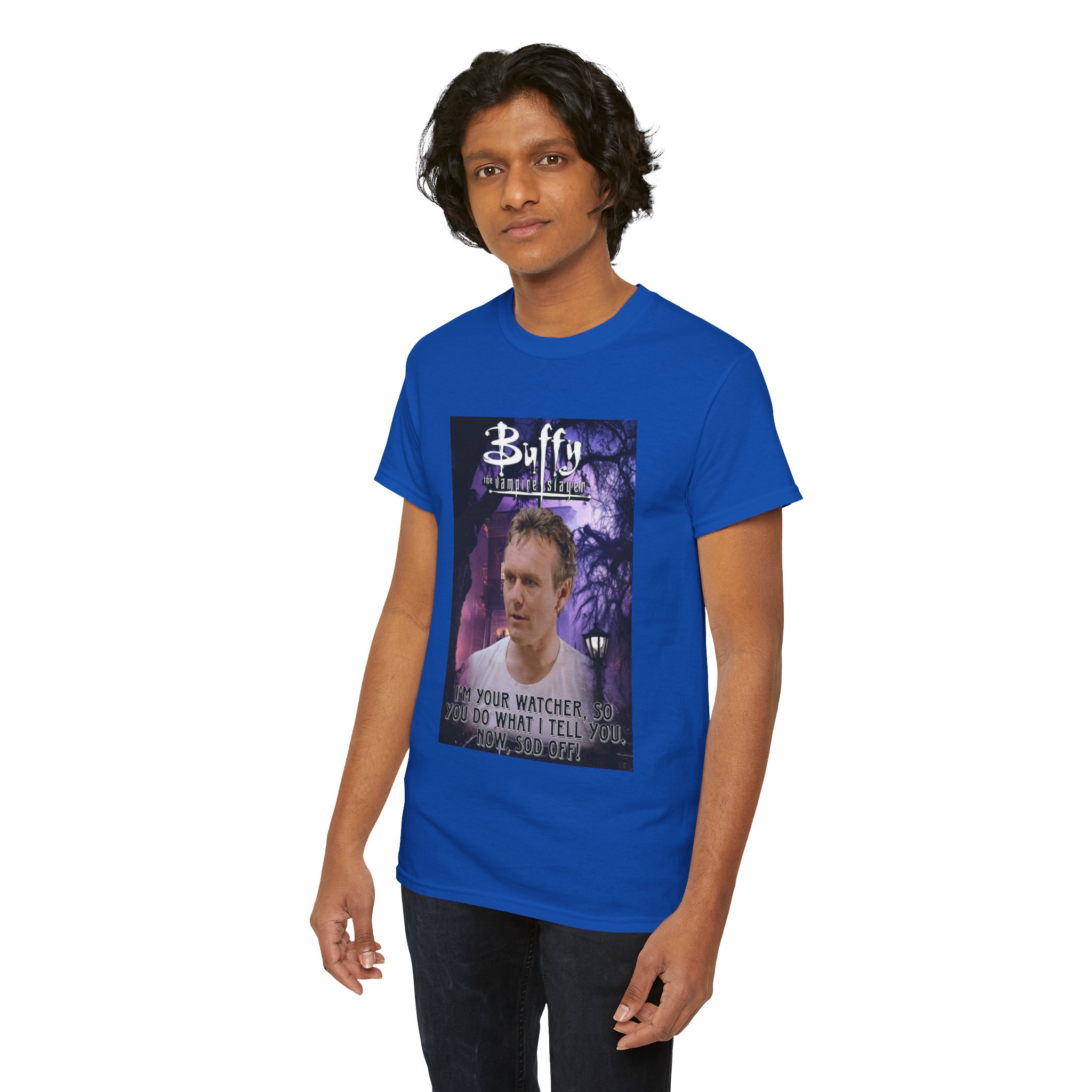 Buffy The Vampire Slayer TV Quote -“I’m Your Watcher” Giles AKA The Ripper Graphic Tee - Image 127
