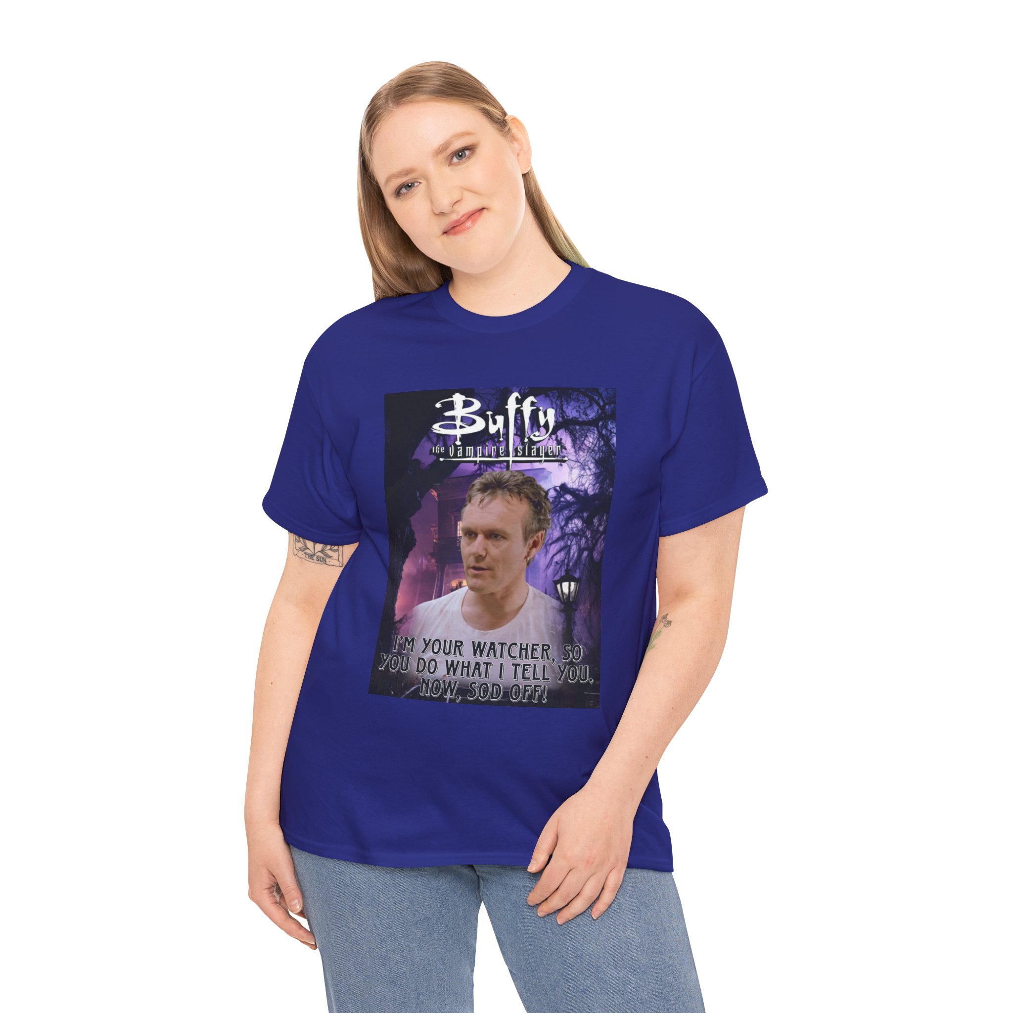 Buffy The Vampire Slayer TV Quote -“I’m Your Watcher” Giles AKA The Ripper Graphic Tee - Image 196
