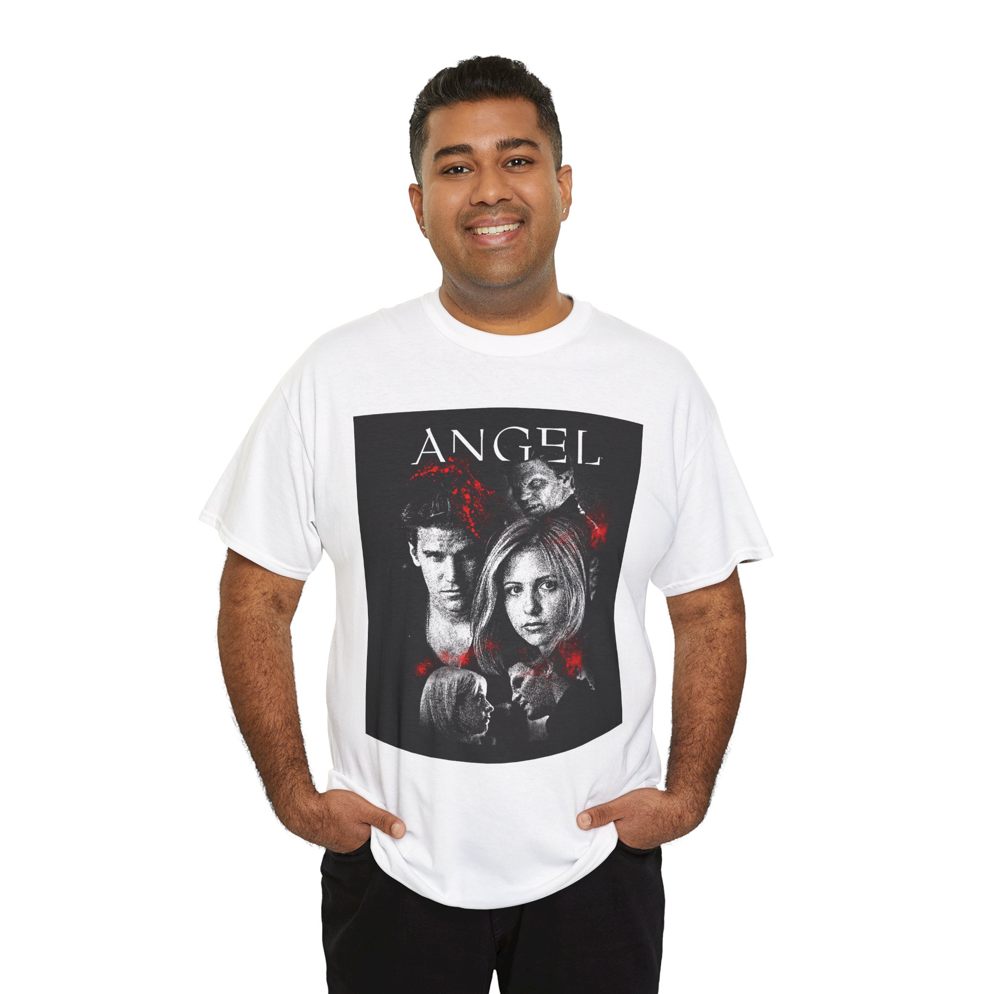 Angel TV Series Poster Tee – Buffy/Angel Fan Graphic T-Shirt - Image 102
