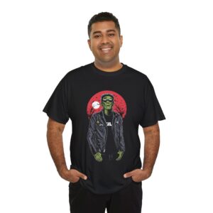 Frankenstein Biker Tee – Retro Monster Graphic T-Shirt