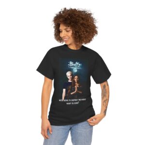 Buffy the Vampire Slayer Spike & Drusilla Poster Tee — "We're Going to Destroy the World" Graphic T-Shirt