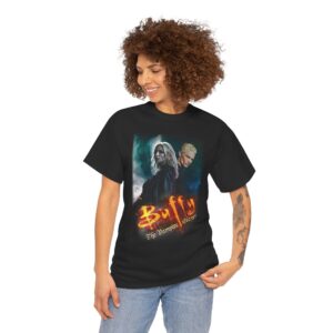 Buffy Vampire Slayer And Spike Tee – Retro Supernatural TV Series Graphic T-Shirt
